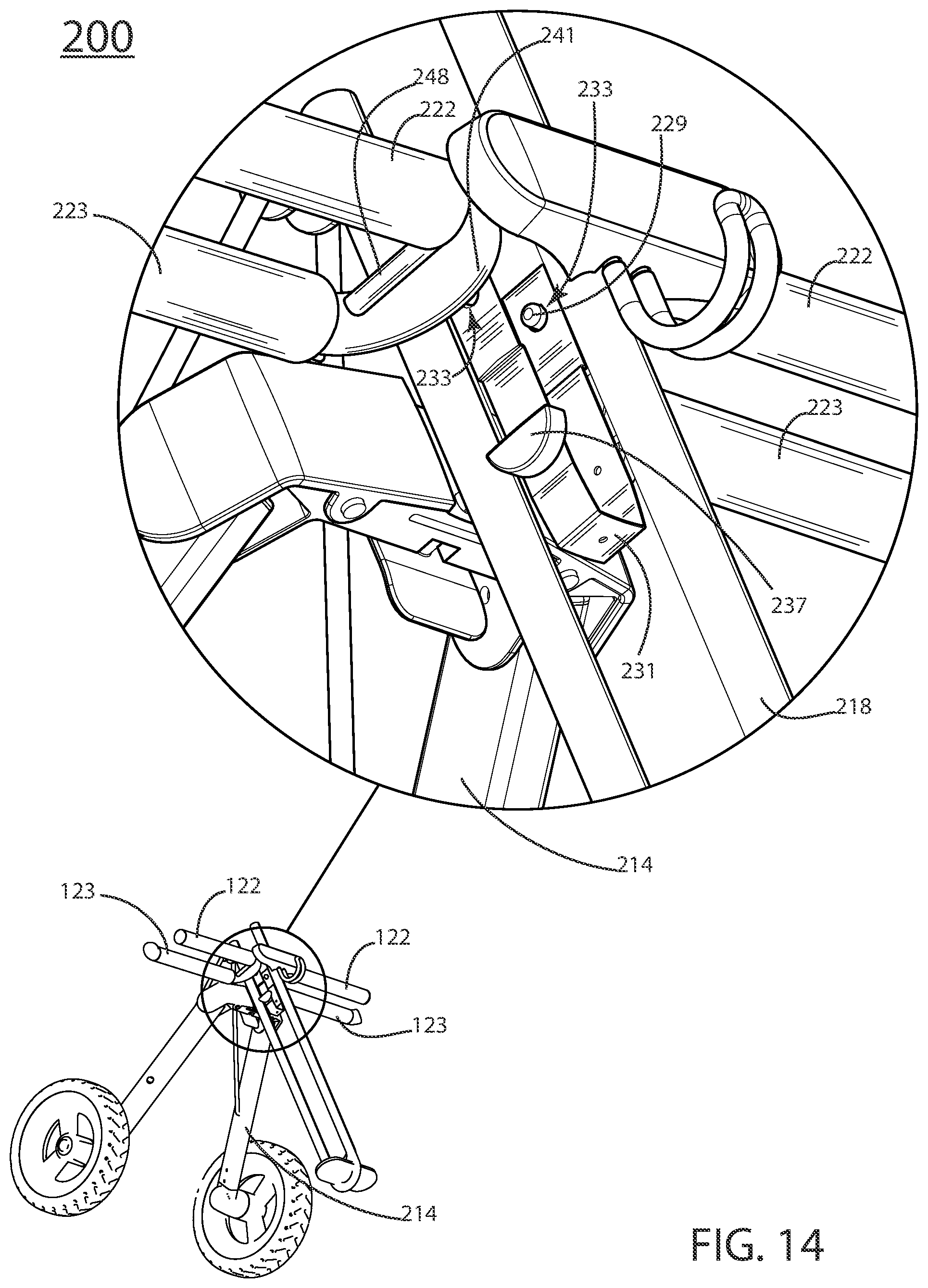 Patent US12311250 Figure 14 – Apparatus for transport and storage of sporting equipment