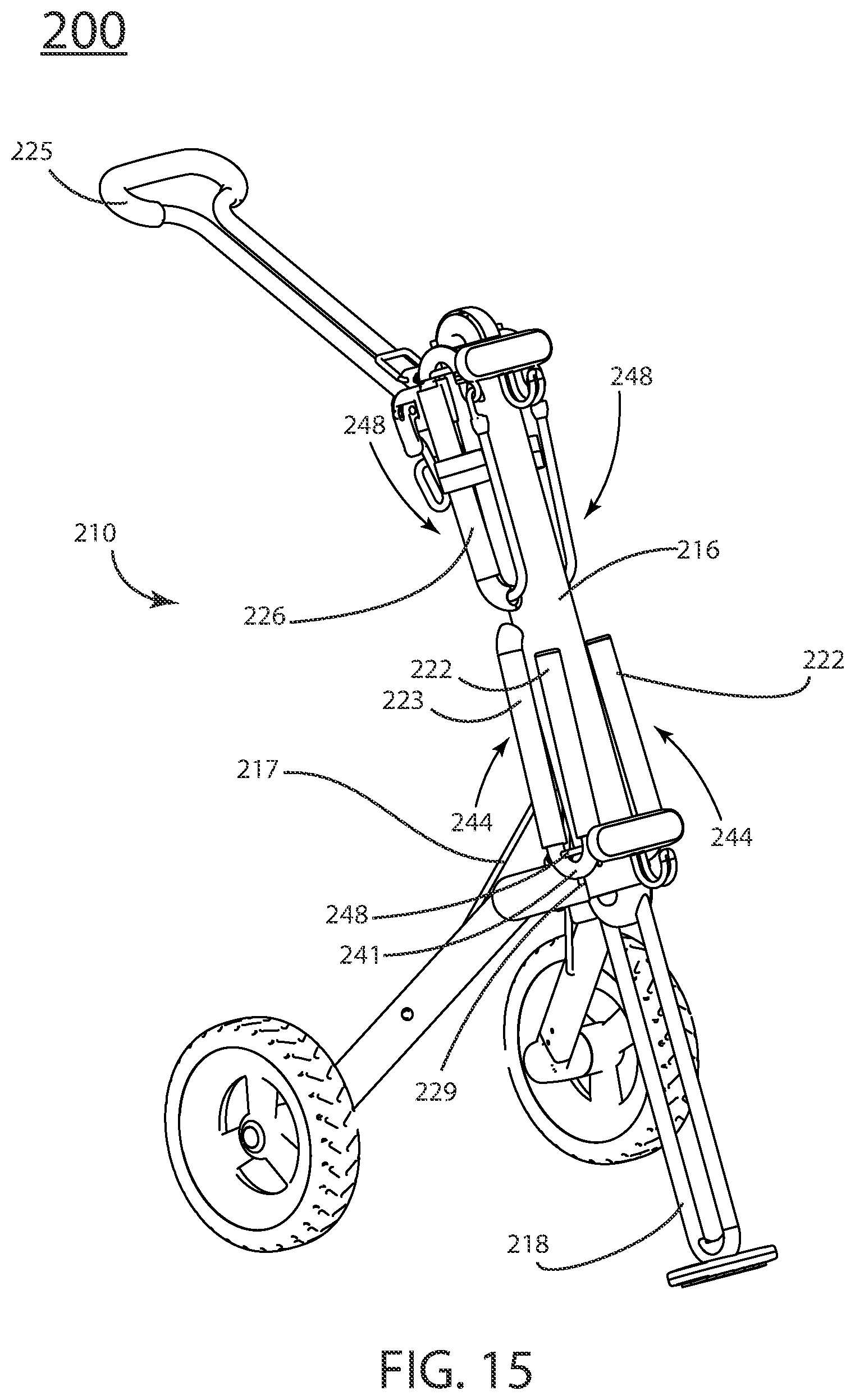 Patent US12311250 Figure 15 – Apparatus for transport and storage of sporting equipment