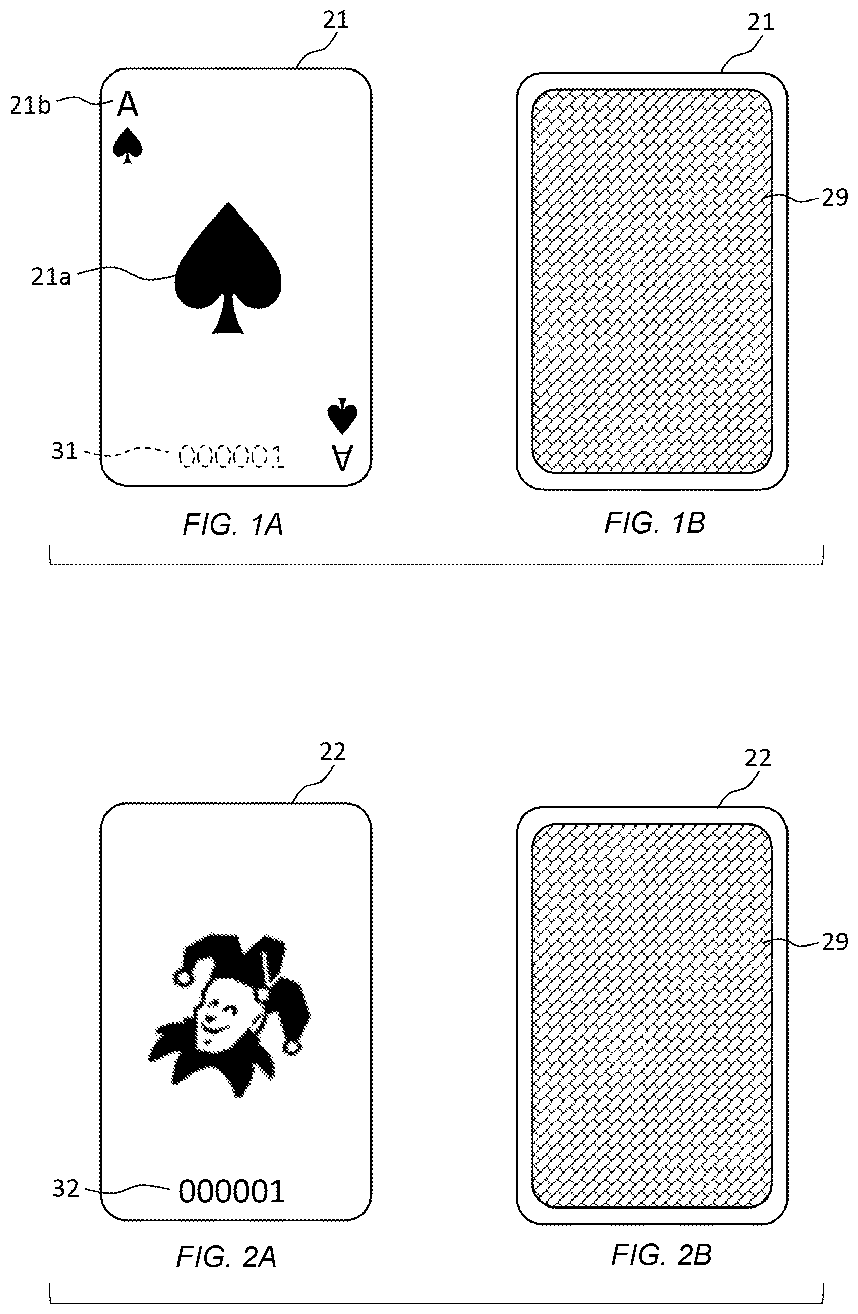 Patent US12311254 Figure 1 – Shuffled playing card and method of manufacturing playing card