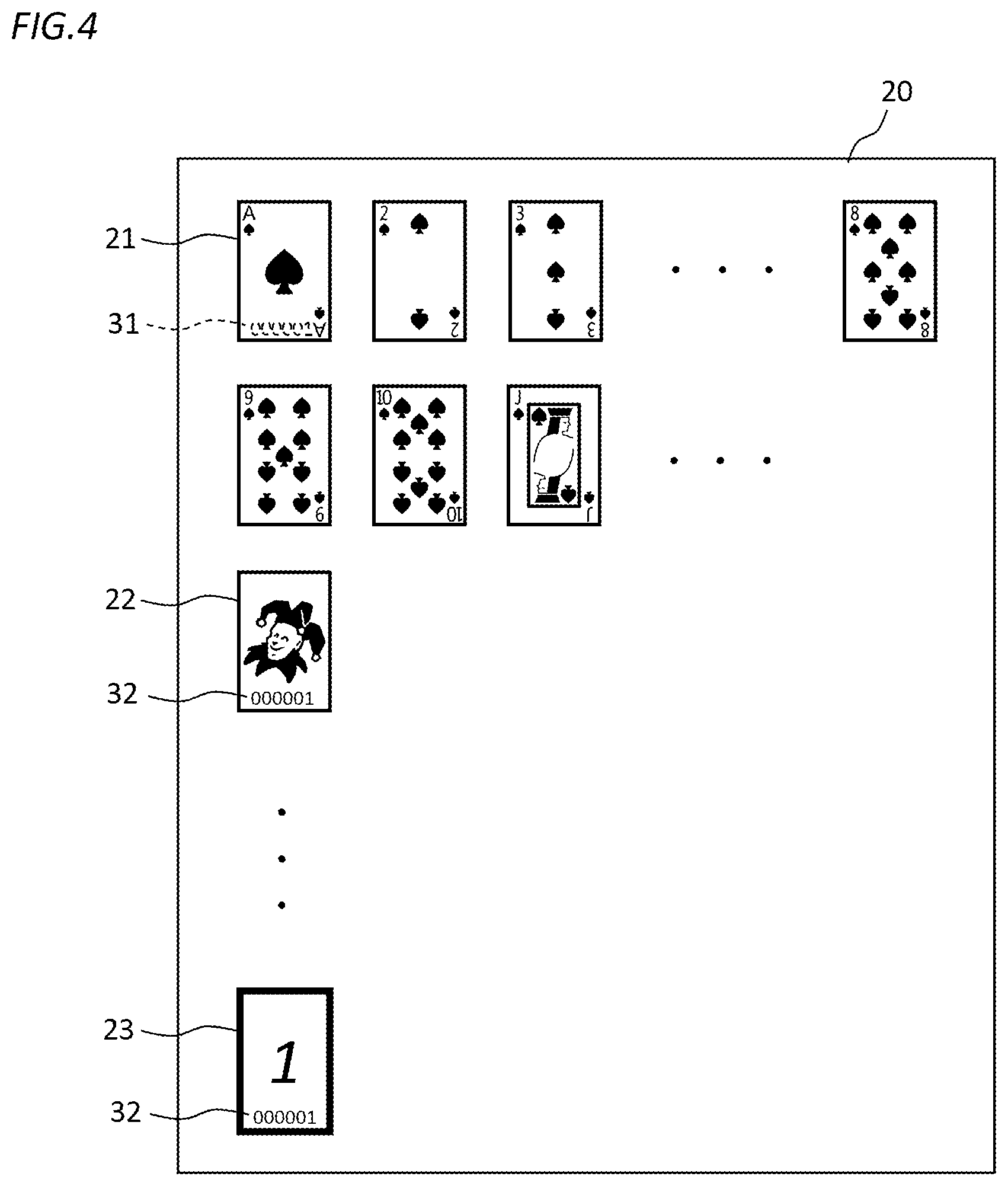 Patent US12311254 Figure 3 – Shuffled playing card and method of manufacturing playing card