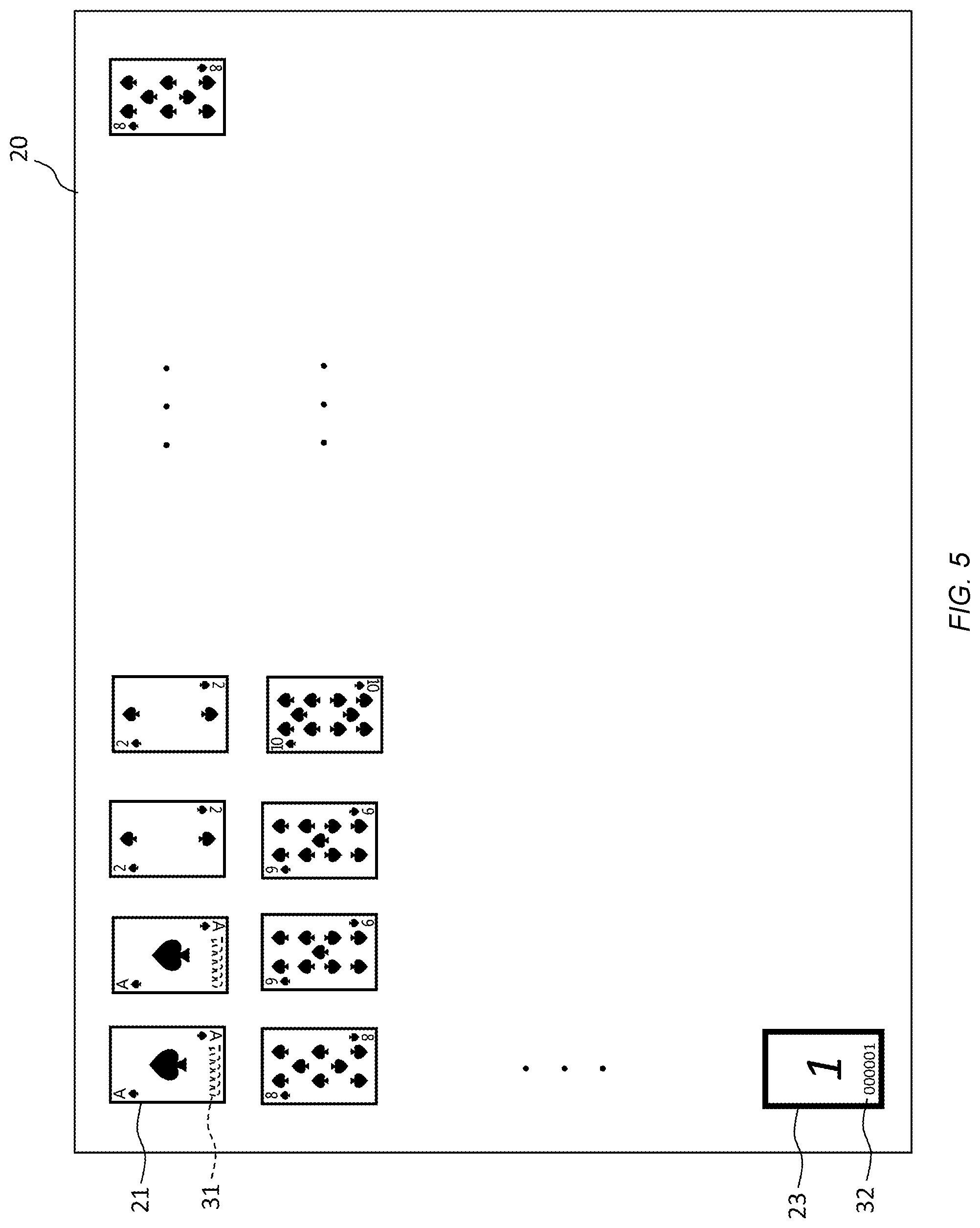 Patent US12311254 Figure 4 – Shuffled playing card and method of manufacturing playing card