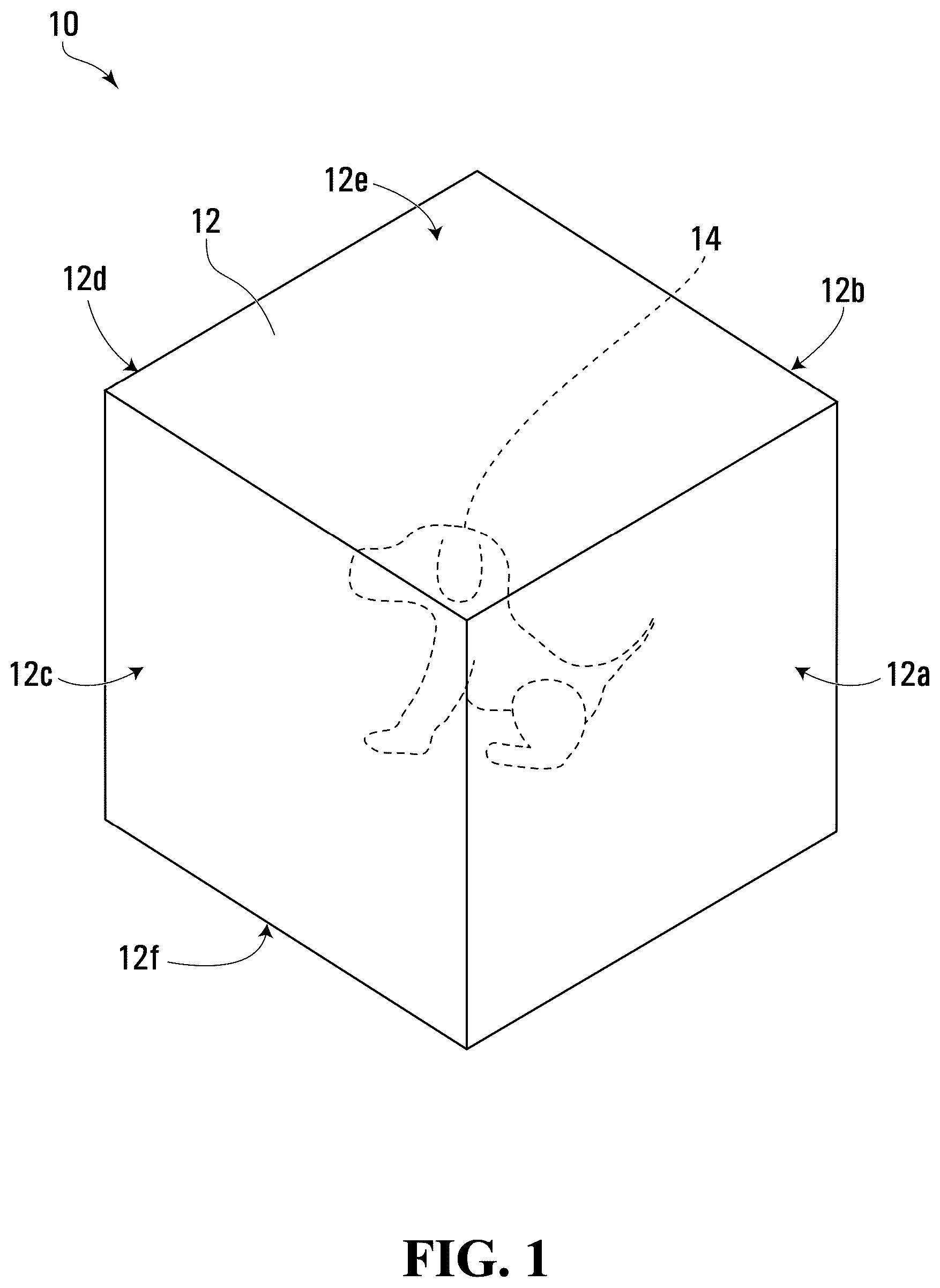 Patent US12311277 Figure 1 – Toy assembly with inner object in housing that performs function