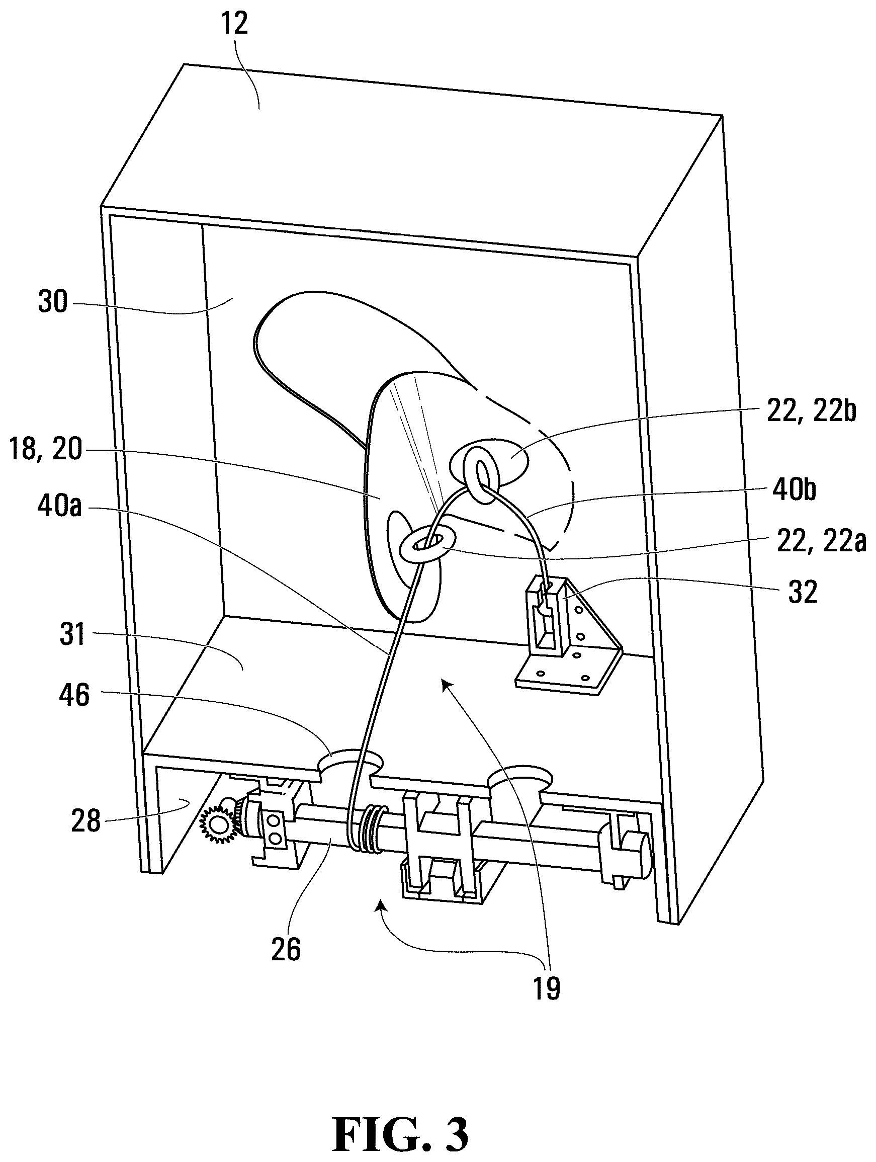 Patent US12311277 Figure 3 – Toy assembly with inner object in housing that performs function