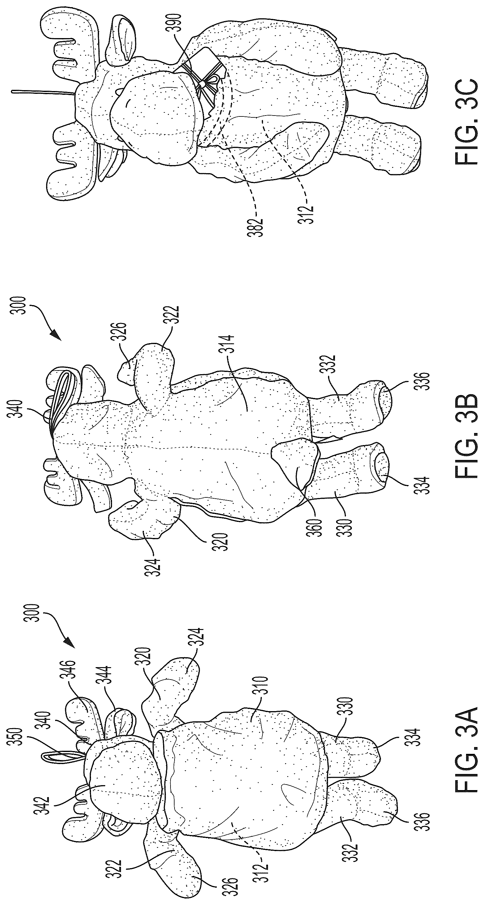 Patent US12311279 Figure 4 – Methods and apparatus for stuffable plush toy