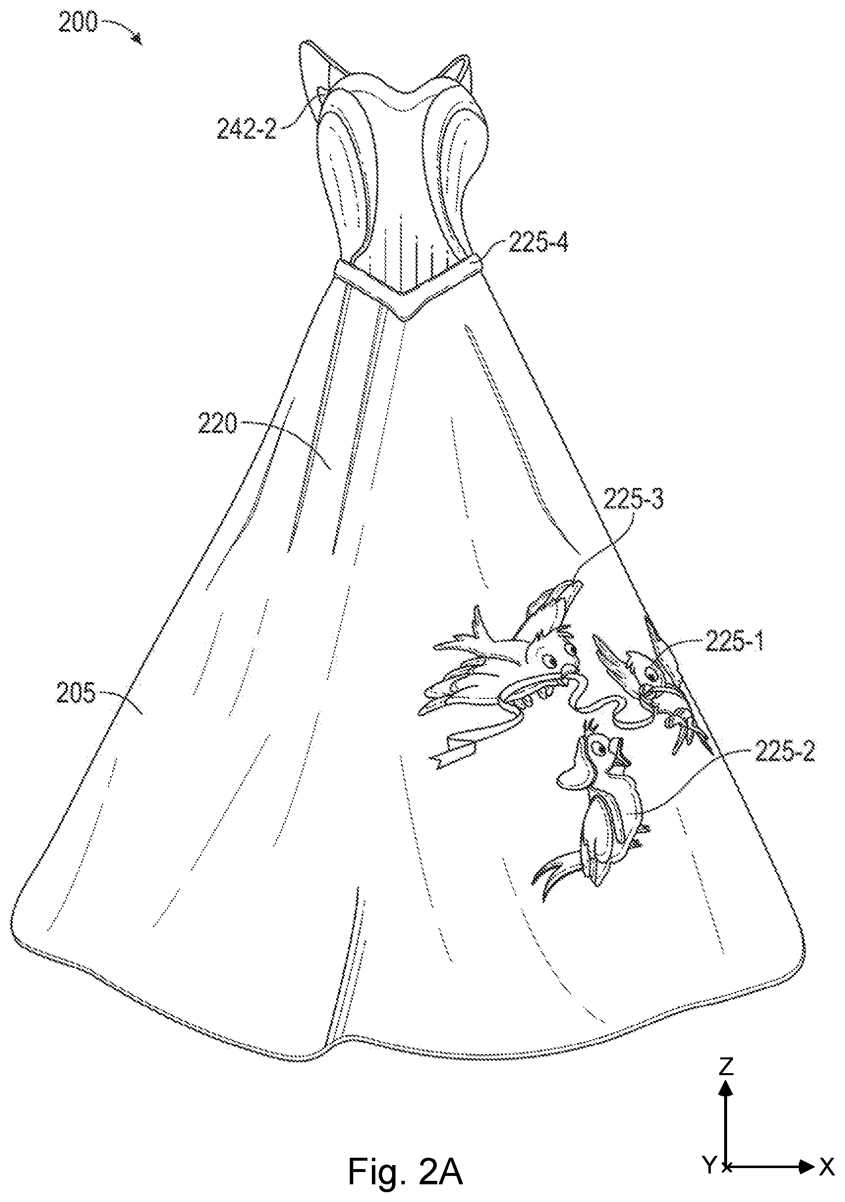 Patent US12311280 Figure 4 – Manufacturing process for making toy figure clothing