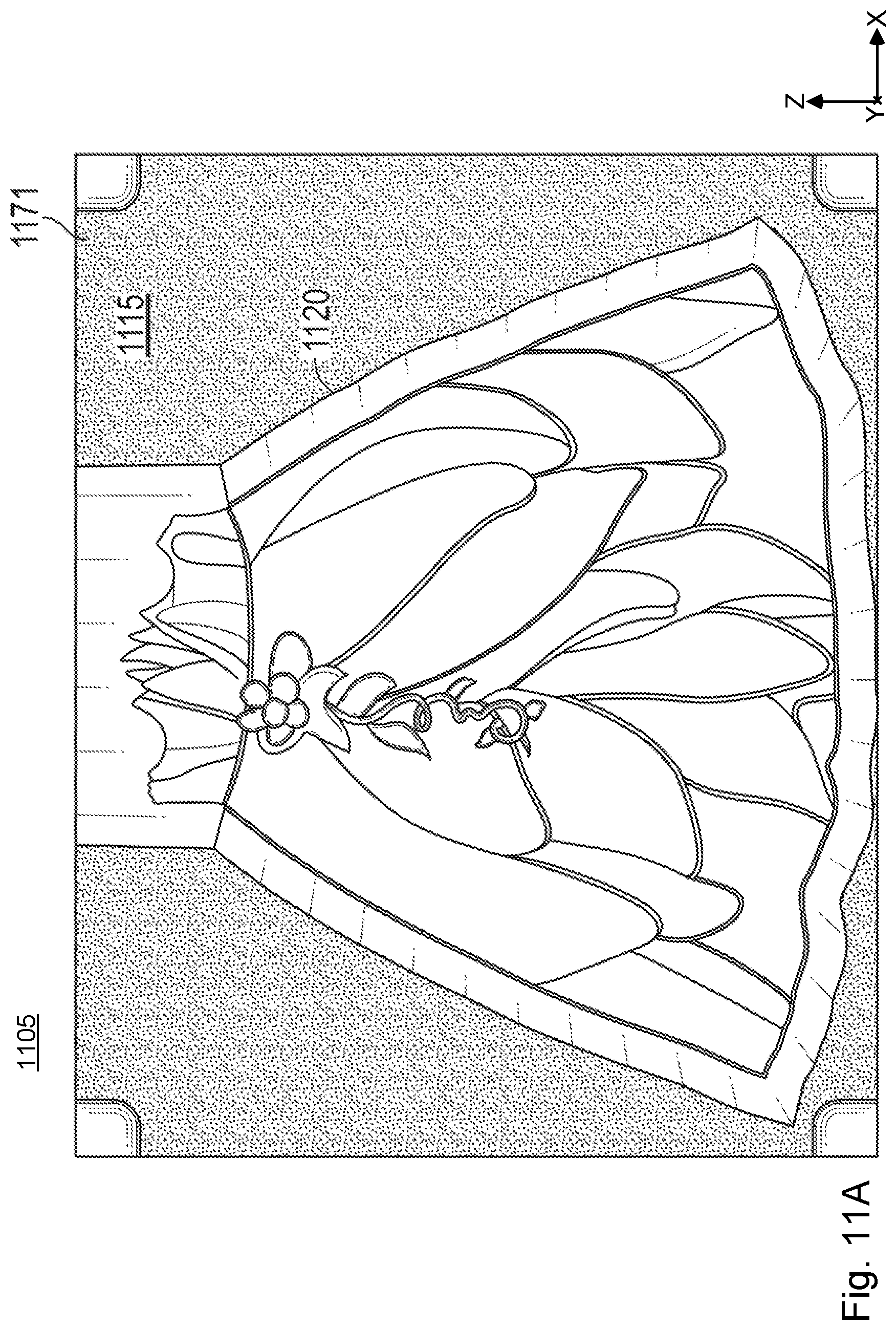 Patent US12311280 Figure 17 – Manufacturing process for making toy figure clothing