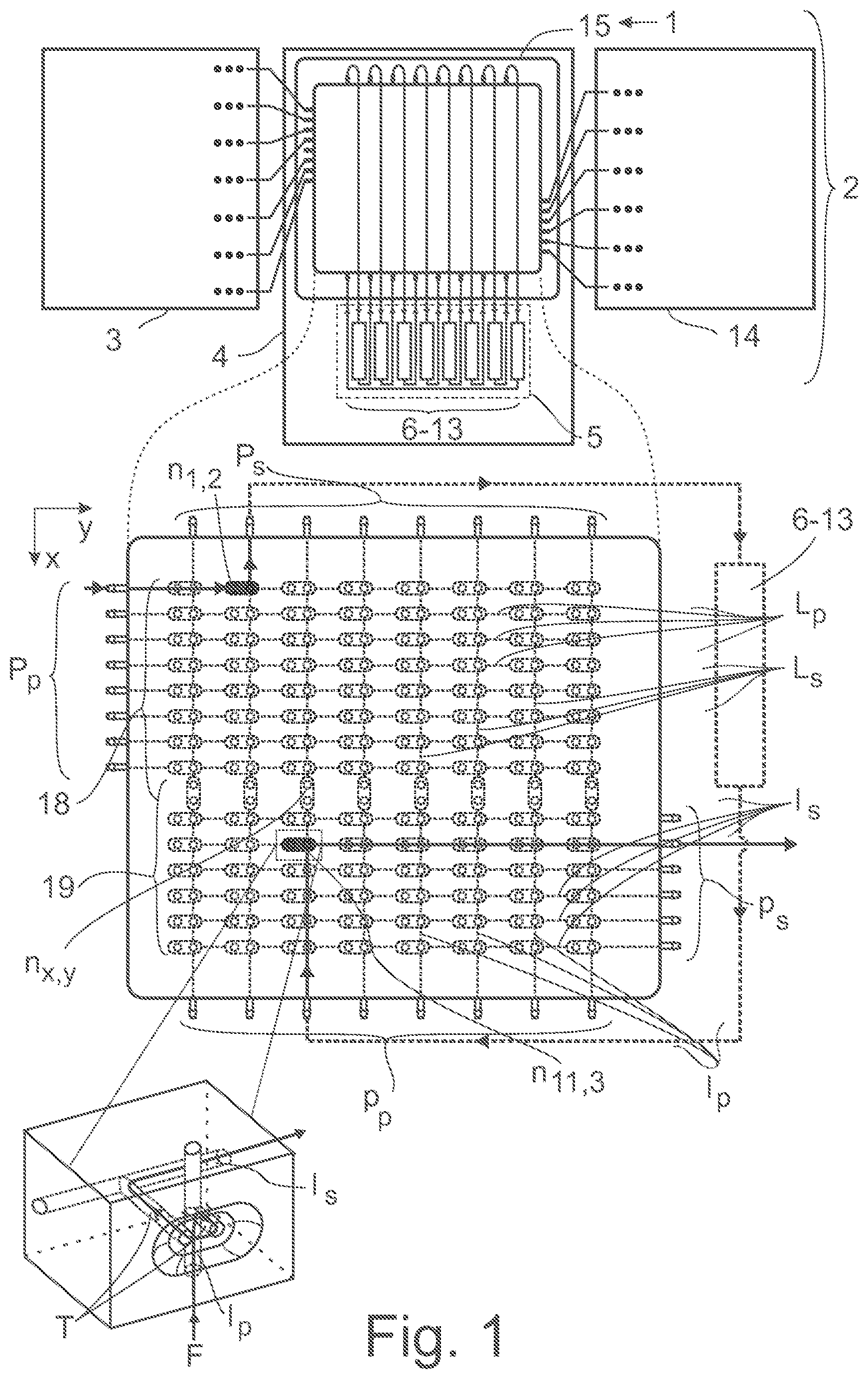 Patent US12311287 Figure 1 – Valve switching system for selectively interconnecting components of a bioprocess installation