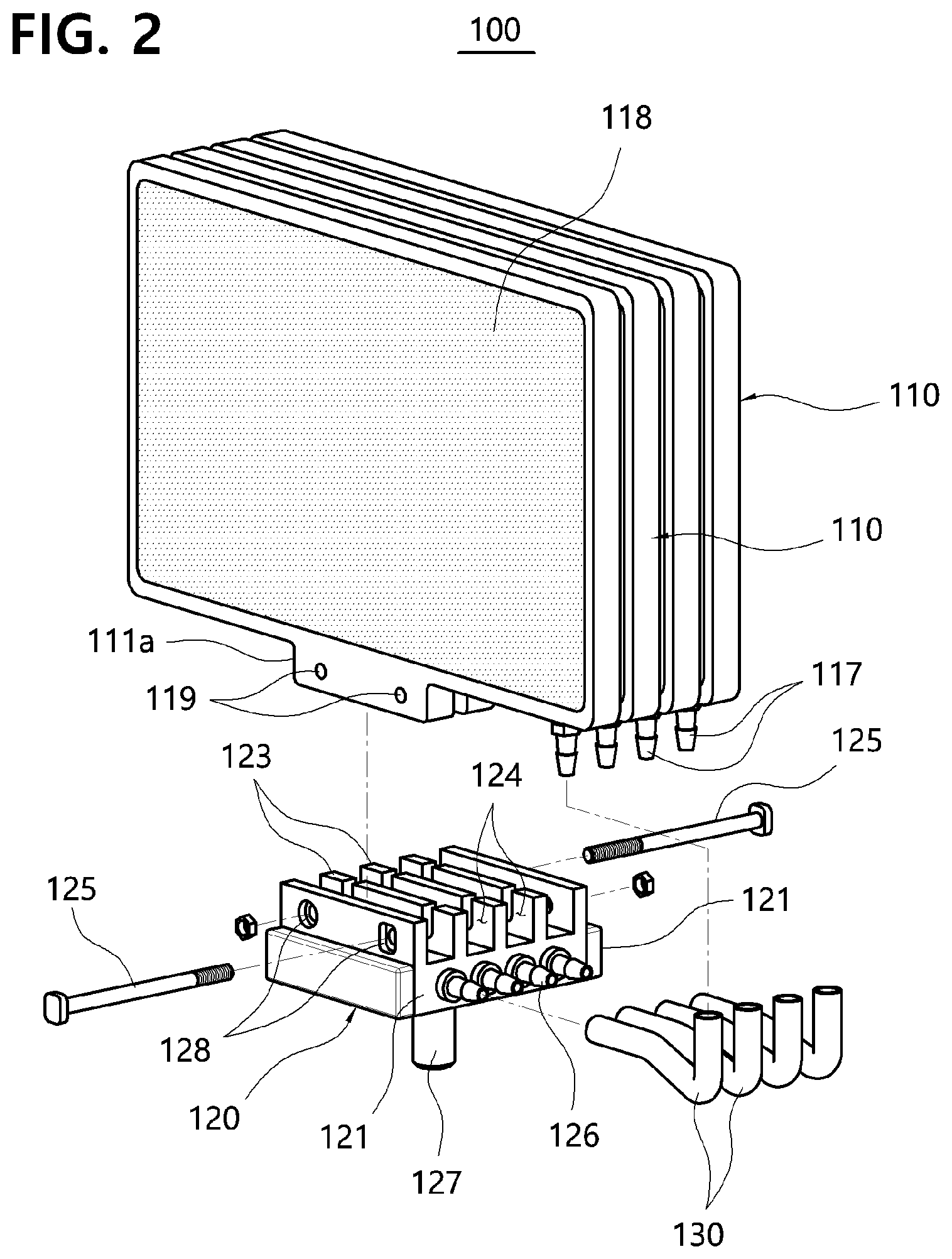 Patent US12311292 Figure 2 – Manifold assemblies for filters