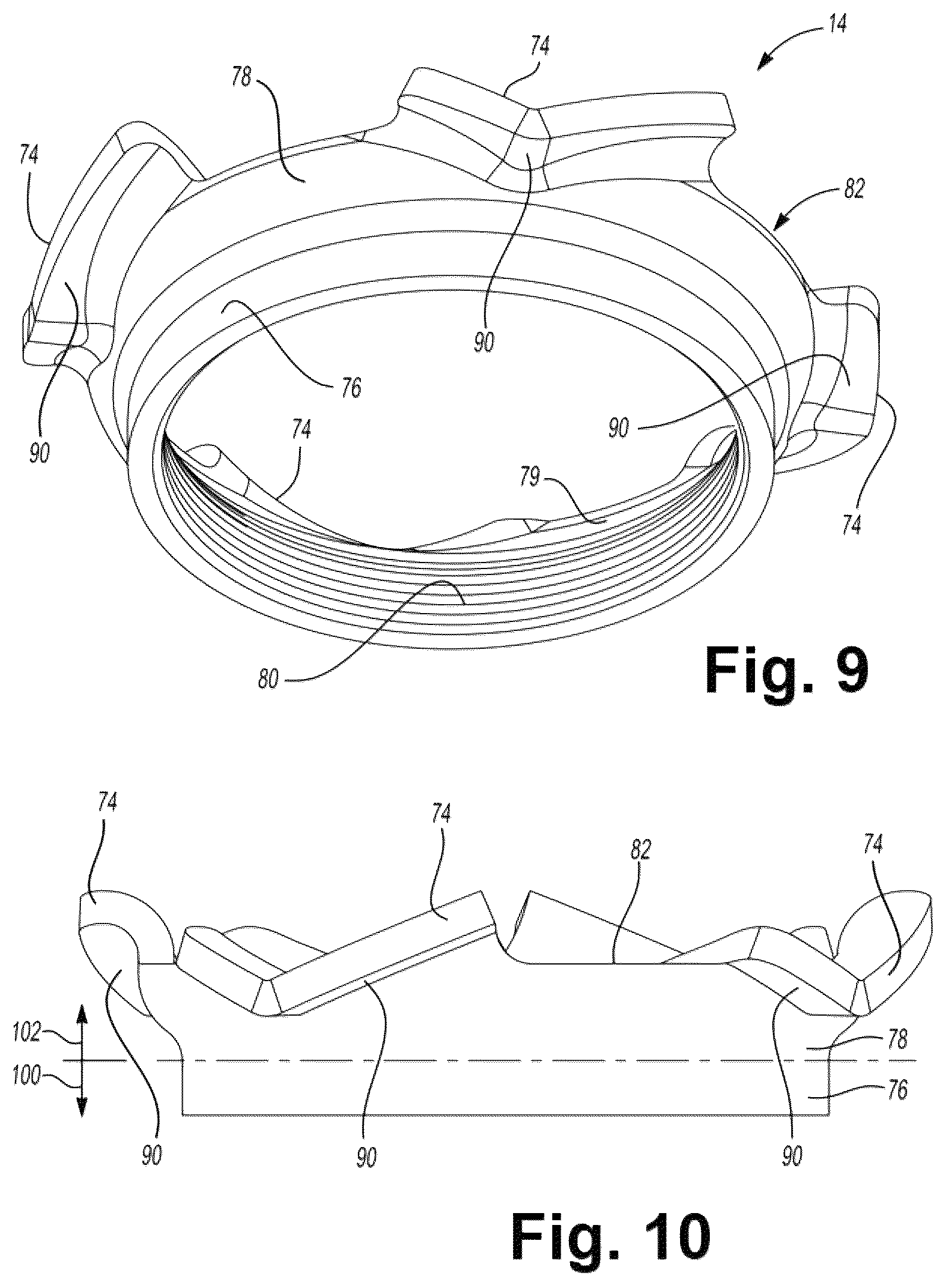 Patent US12311293 Figure 8 – Filter head assembly having a threaded bayonet connector adapter with a position tolerance improving retainer ring