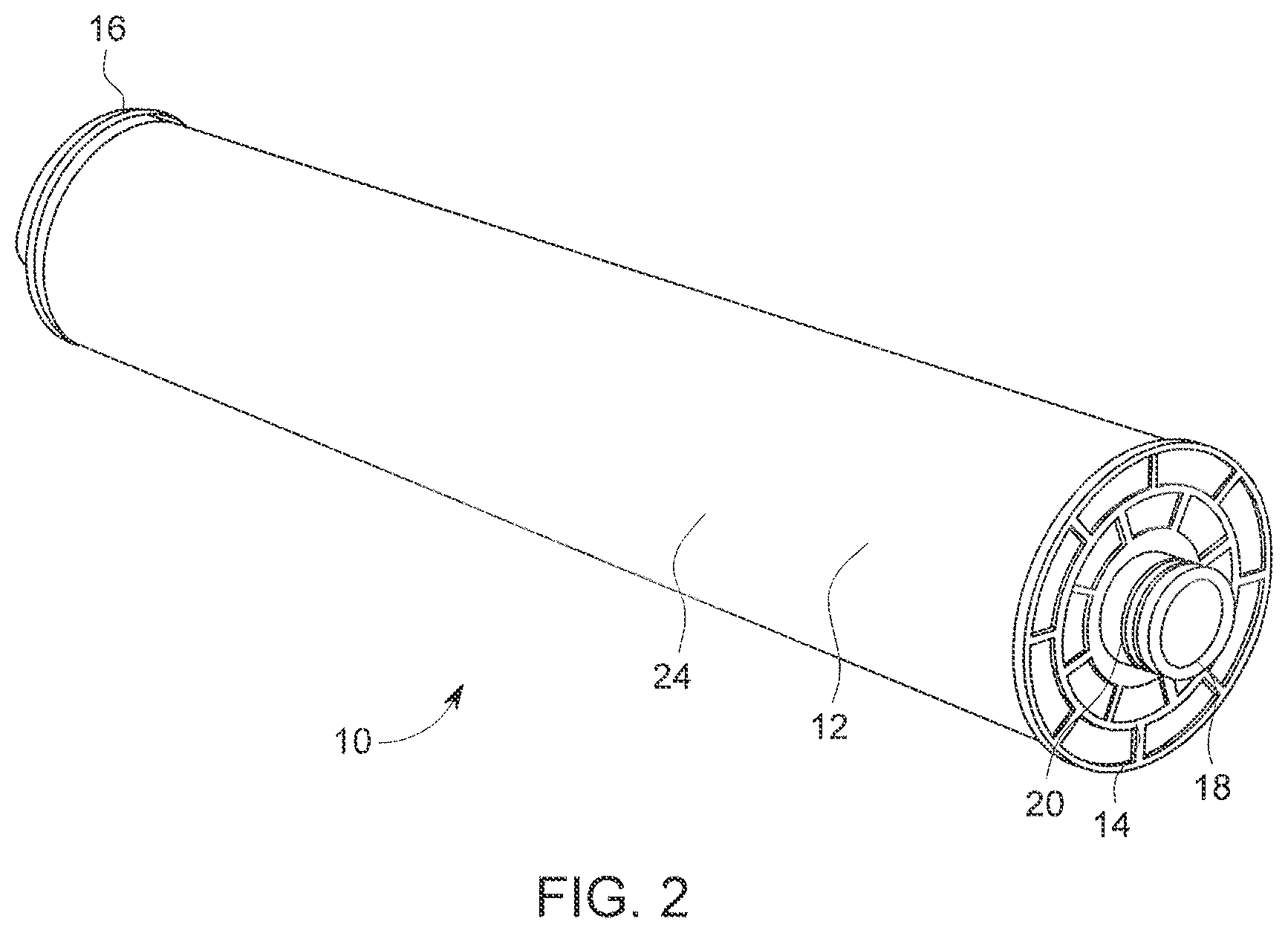 Patent US12311296 Figure 2 – Melt-blown depth filter element and method of making it