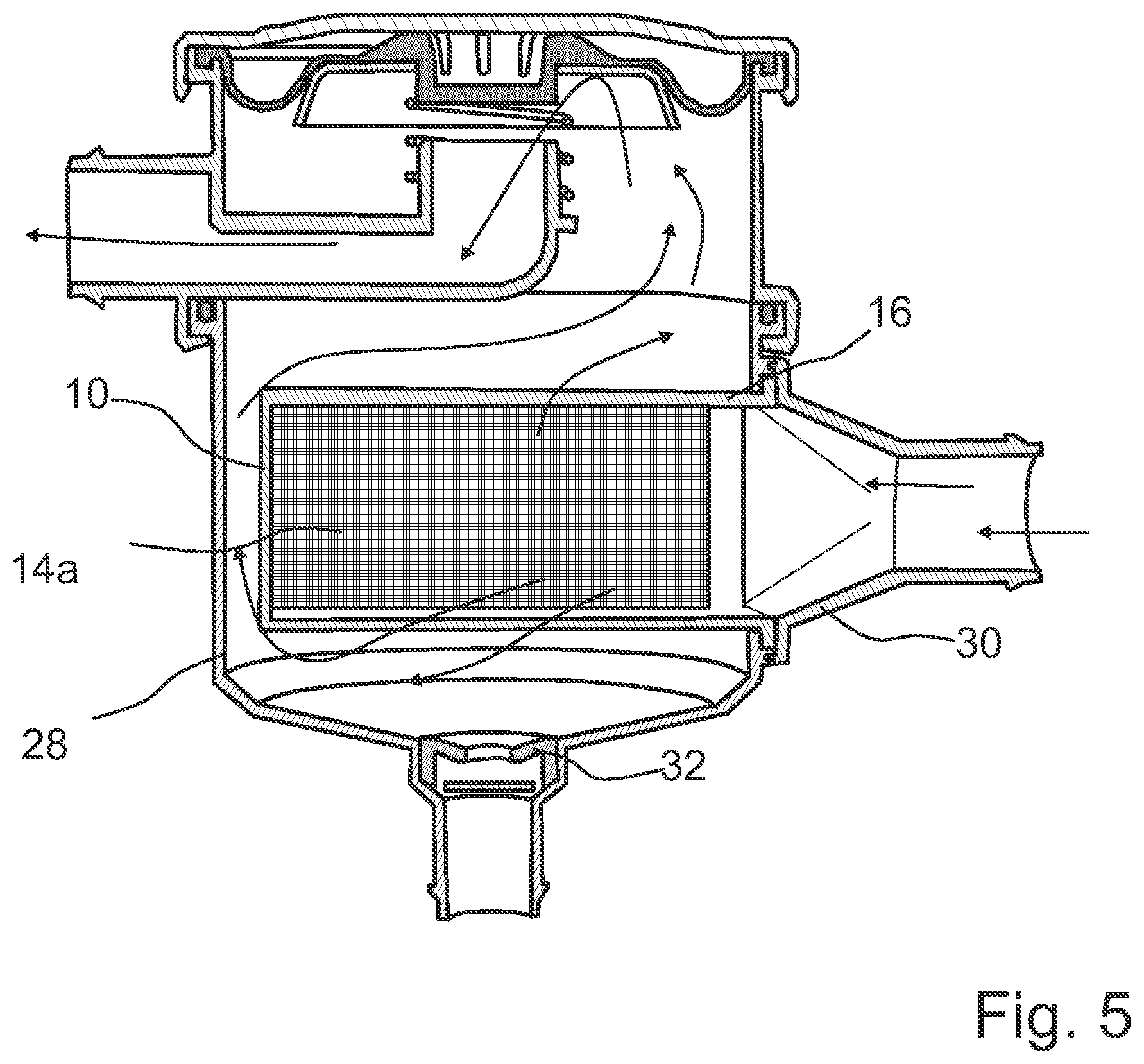 Patent US12311297 Figure 5 – Impactor/separator element and devices comprising an impactor separator/element of this type