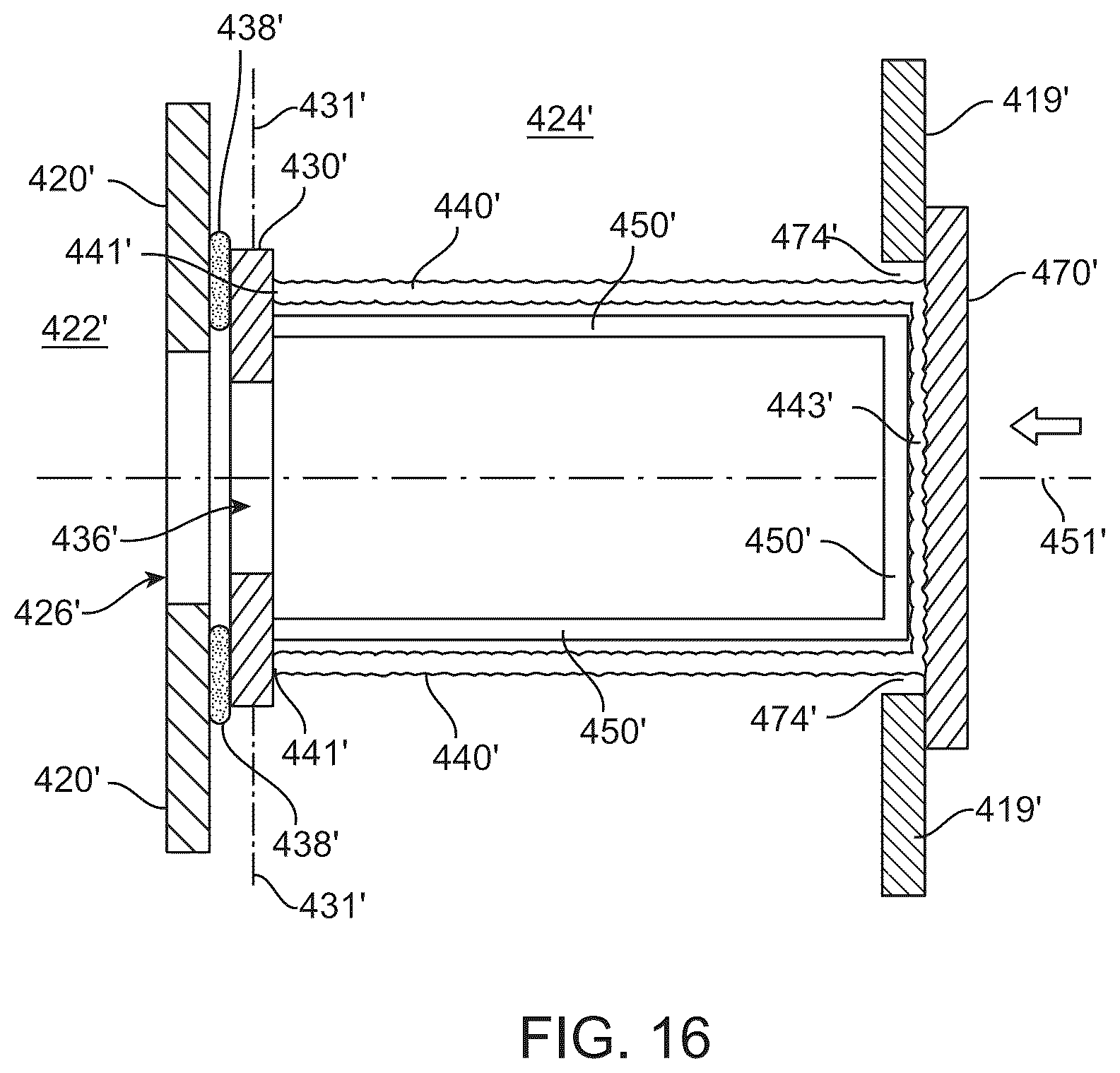 Patent US12311302 Figure 13 – Enlarged opening filter bags, support assemblies, and filter bag assemblies