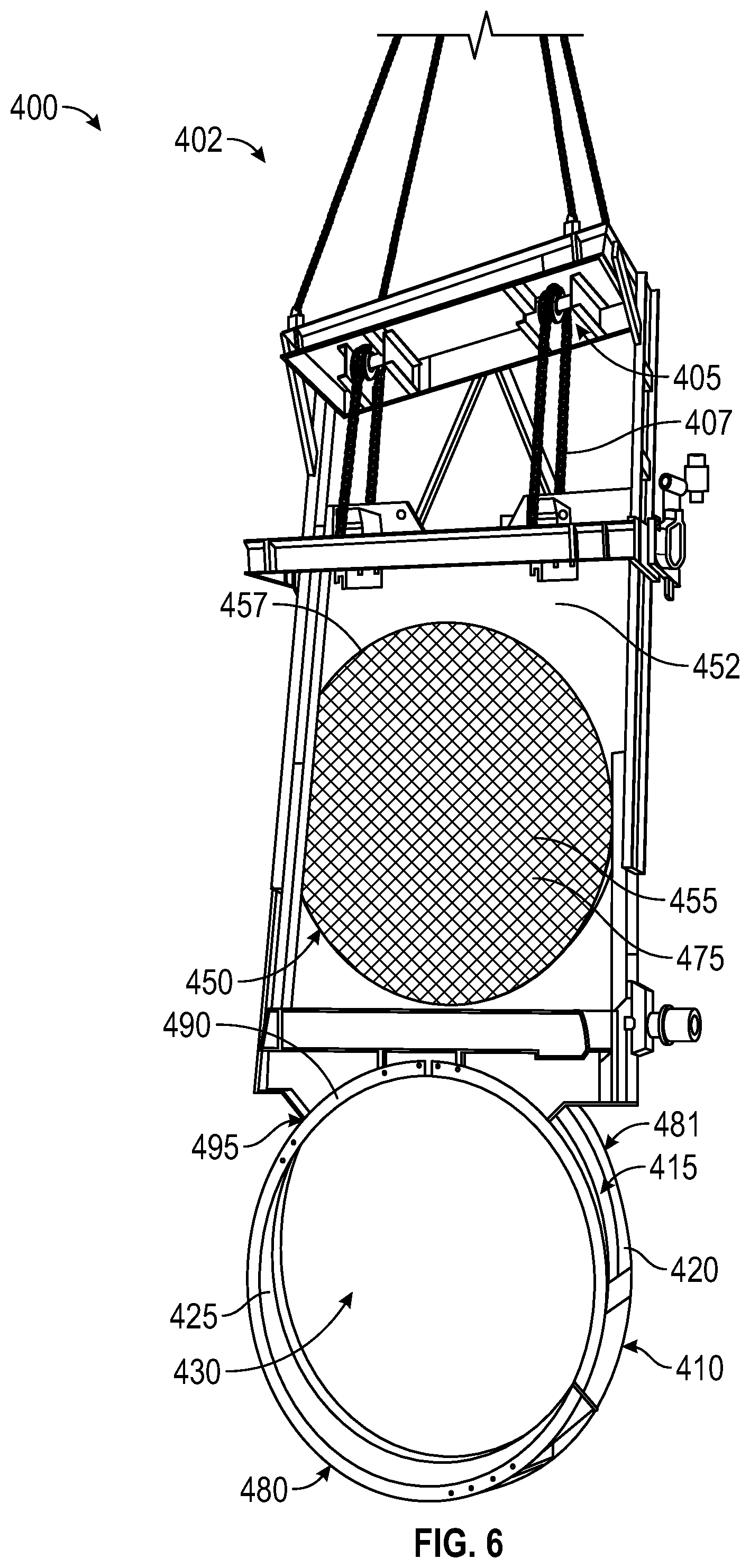 Patent US12311305 Figure 5 – Removable flue gas strainer and associated methods