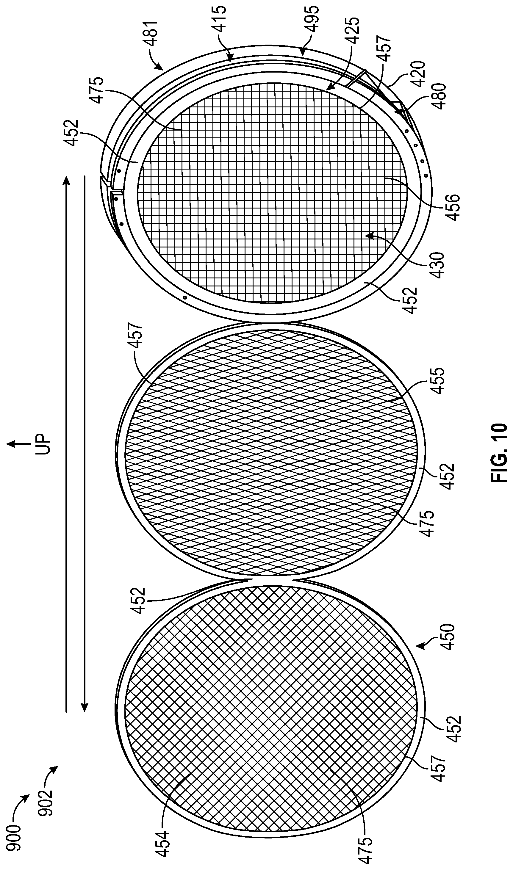 Patent US12311305 Figure 9 – Removable flue gas strainer and associated methods
