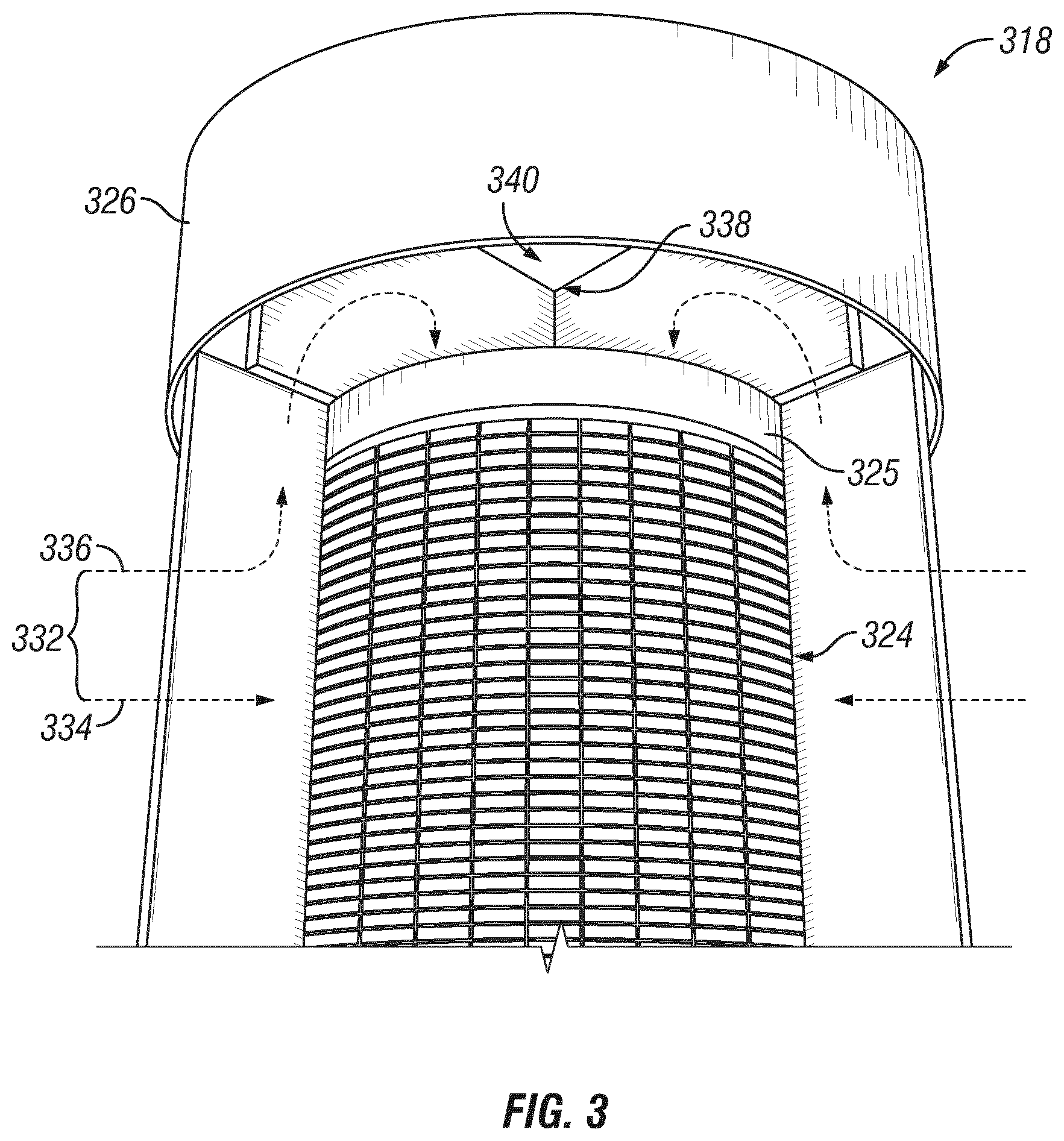 Patent US12311306 Figure 3 – Gas phase settling (GPS) tray