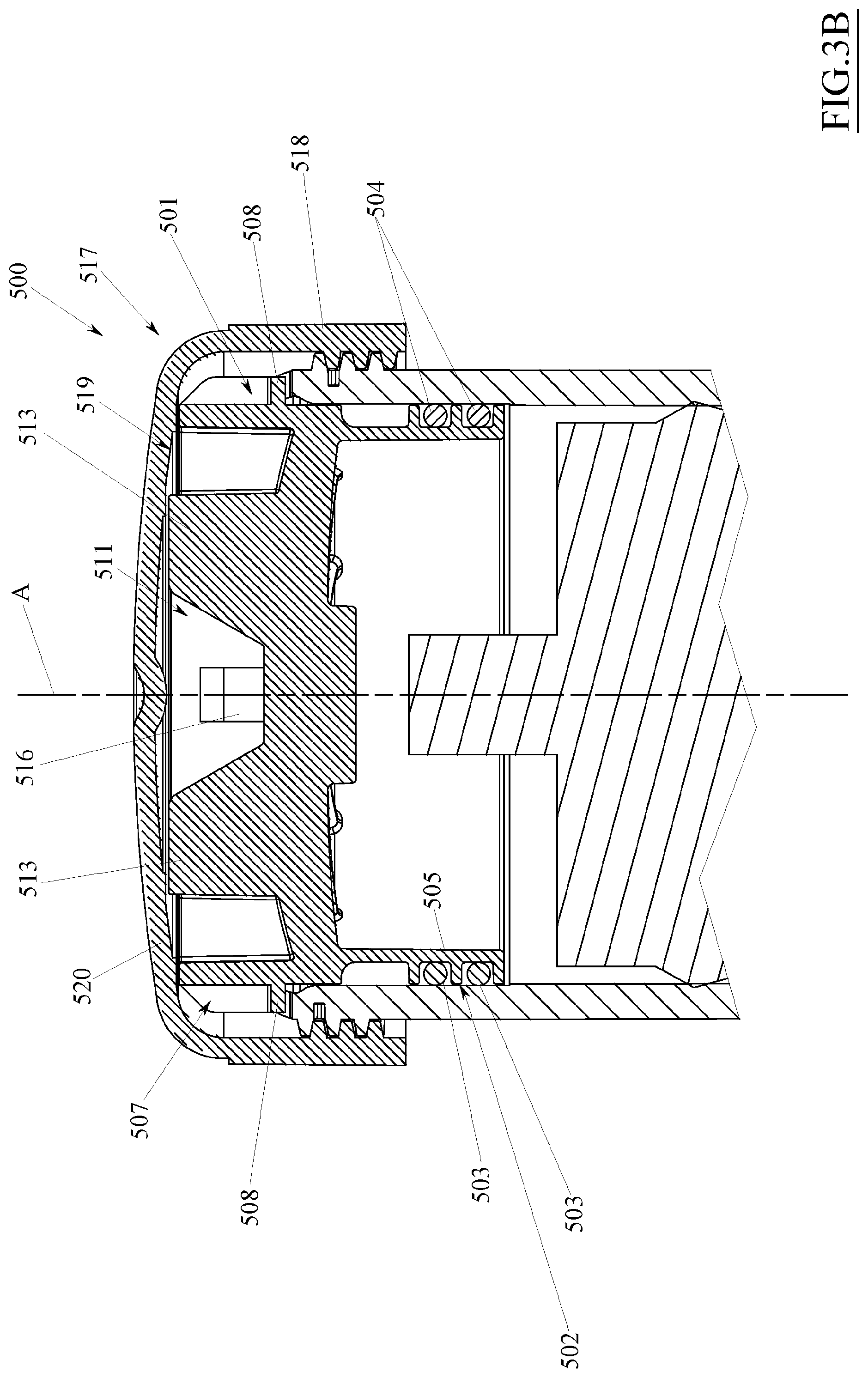 Patent US12311317 Figure 5 – Modular element for reverse osmosis filtering devices