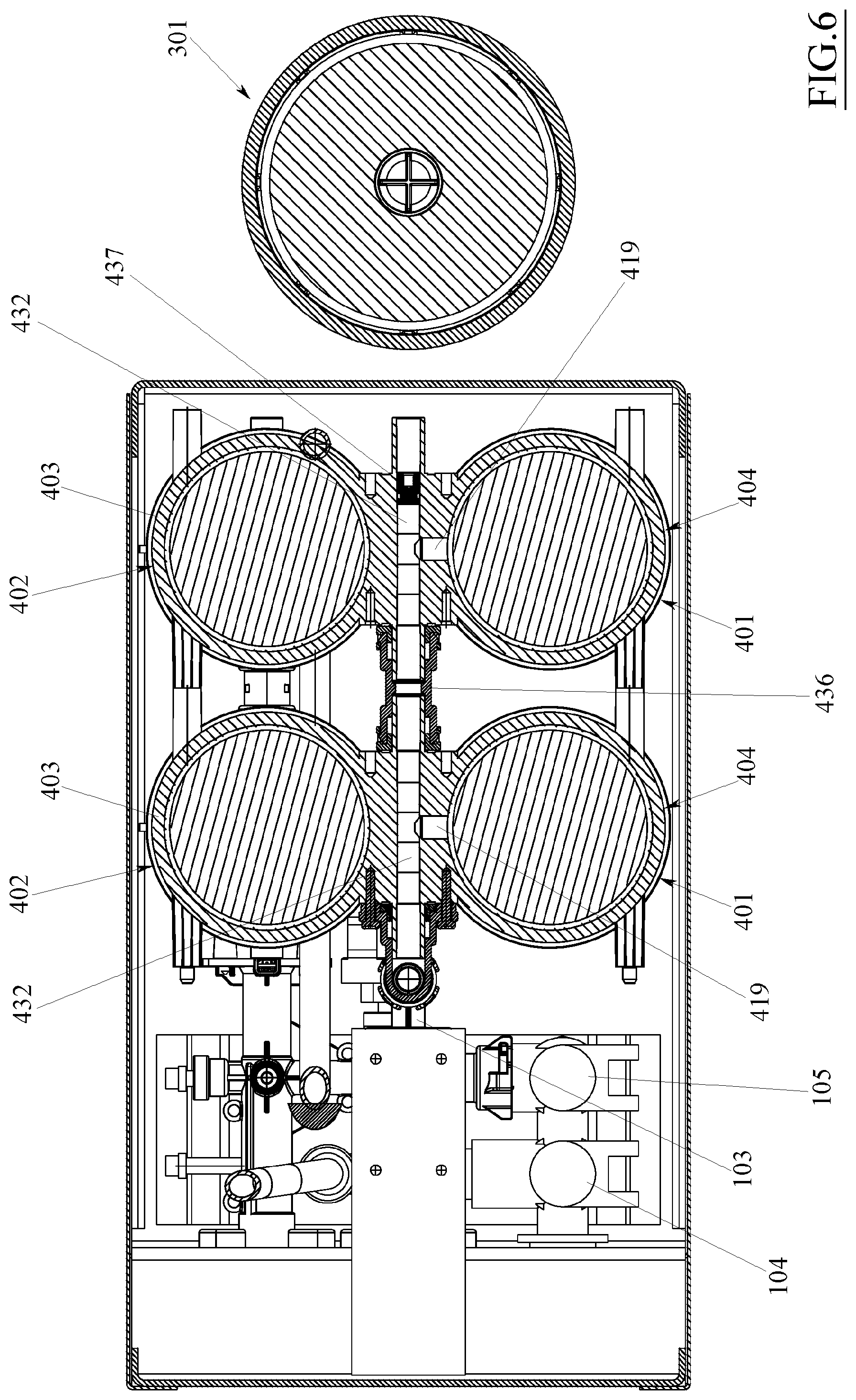 Patent US12311317 Figure 8 – Modular element for reverse osmosis filtering devices