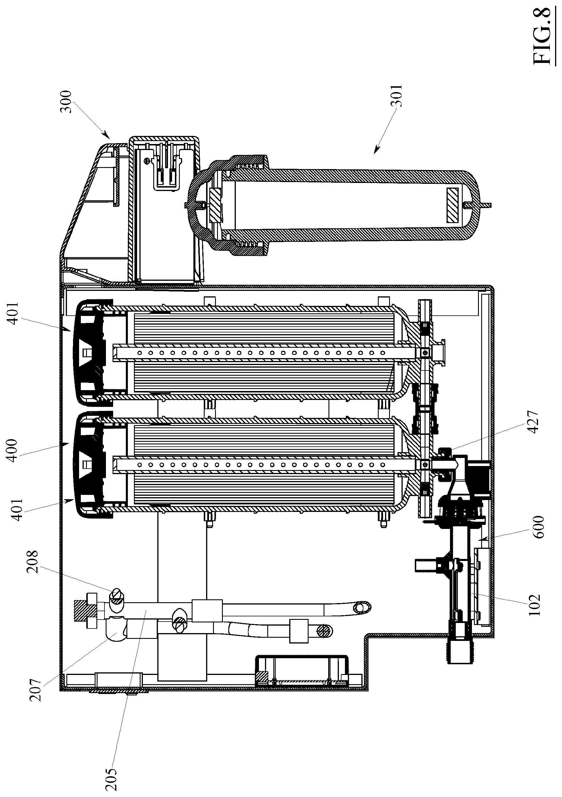 Patent US12311317 Figure 10 – Modular element for reverse osmosis filtering devices