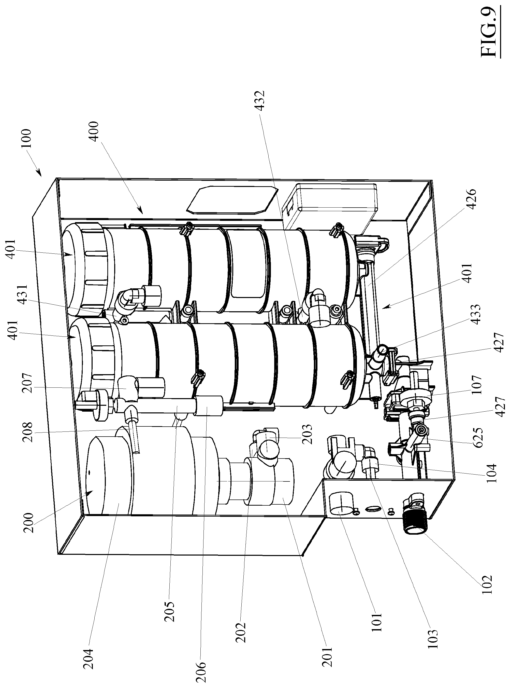 Patent US12311317 Figure 12 – Modular element for reverse osmosis filtering devices