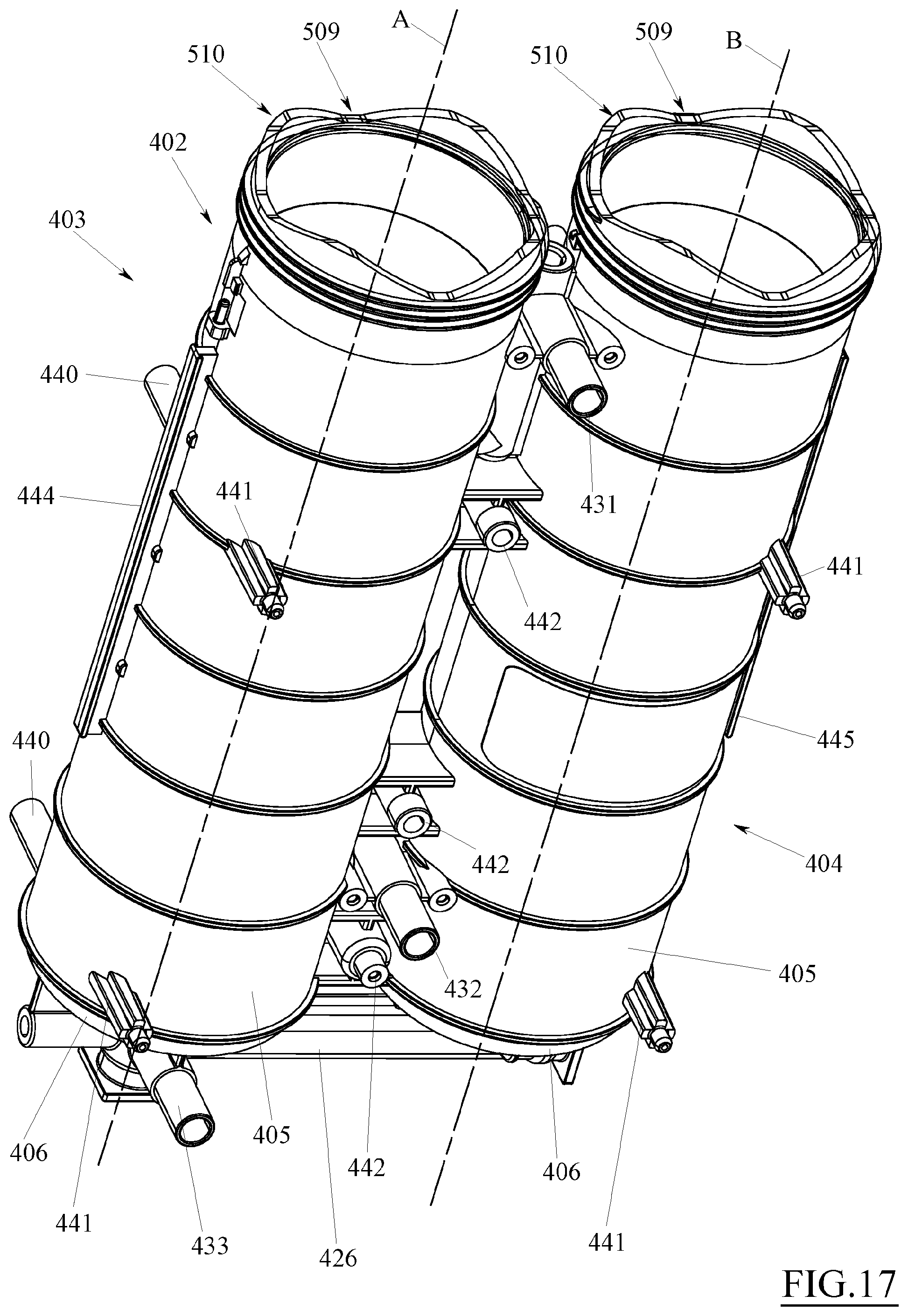 Patent US12311317 Figure 18 – Modular element for reverse osmosis filtering devices