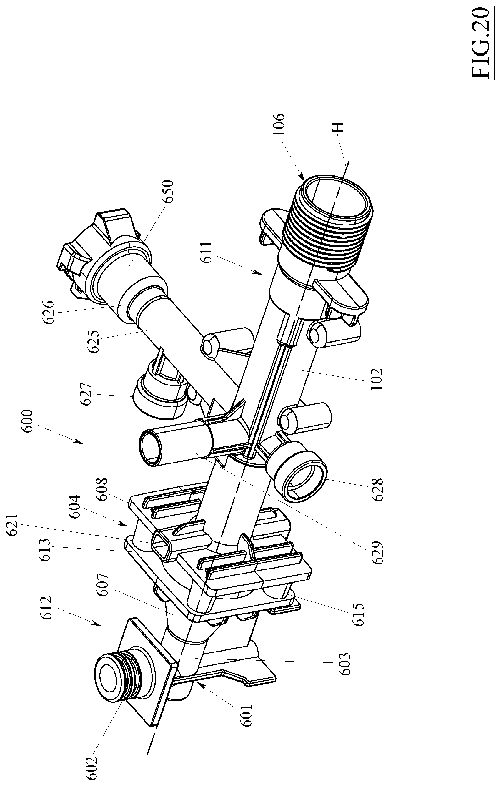 Patent US12311317 Figure 20 – Modular element for reverse osmosis filtering devices