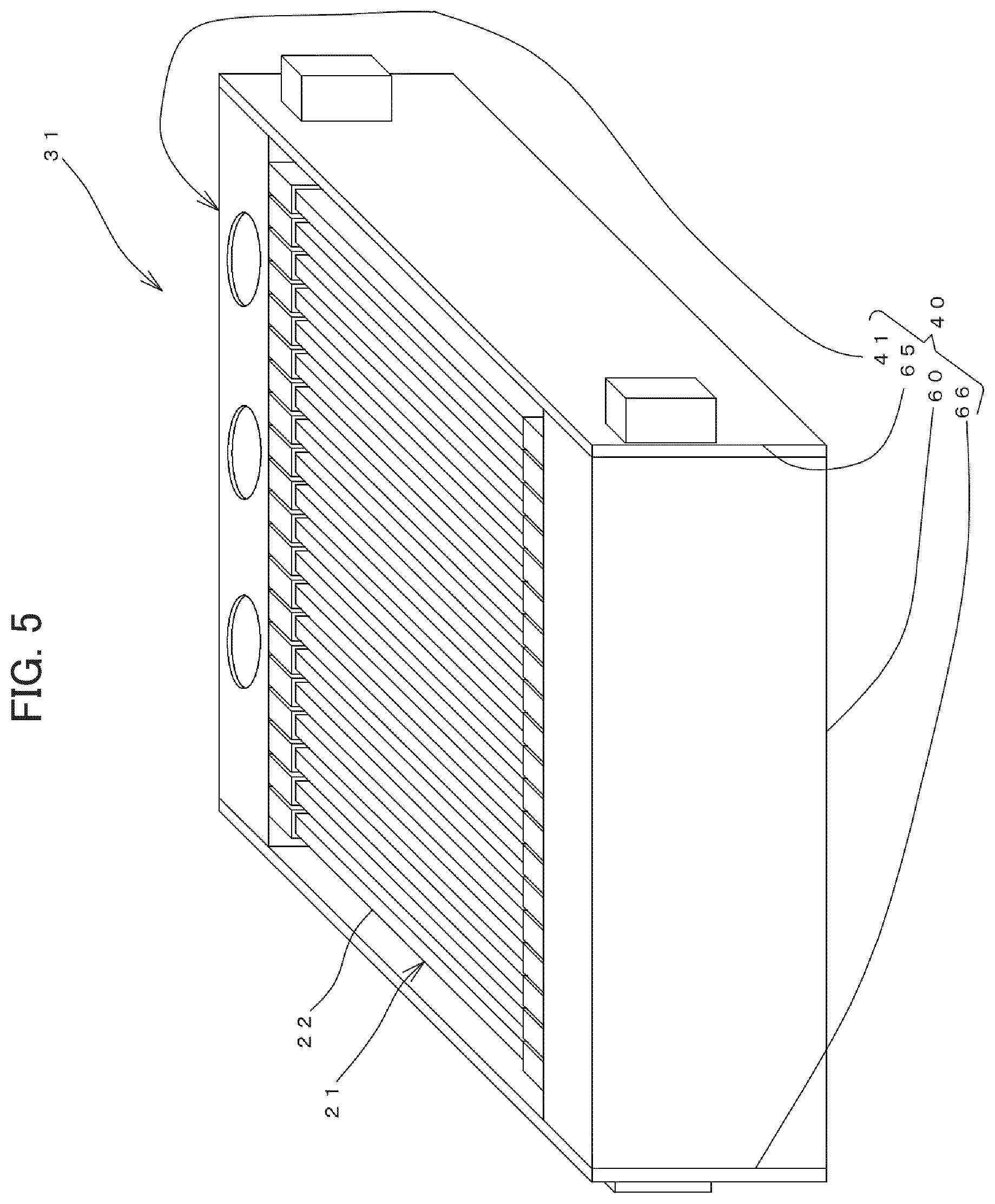 Patent US12311319 Figure 5 – Filtration membrane unit, holder holding same, filtration system including filtration membrane unit and holder, and filtration treatment apparatus including plurality of filtration systems