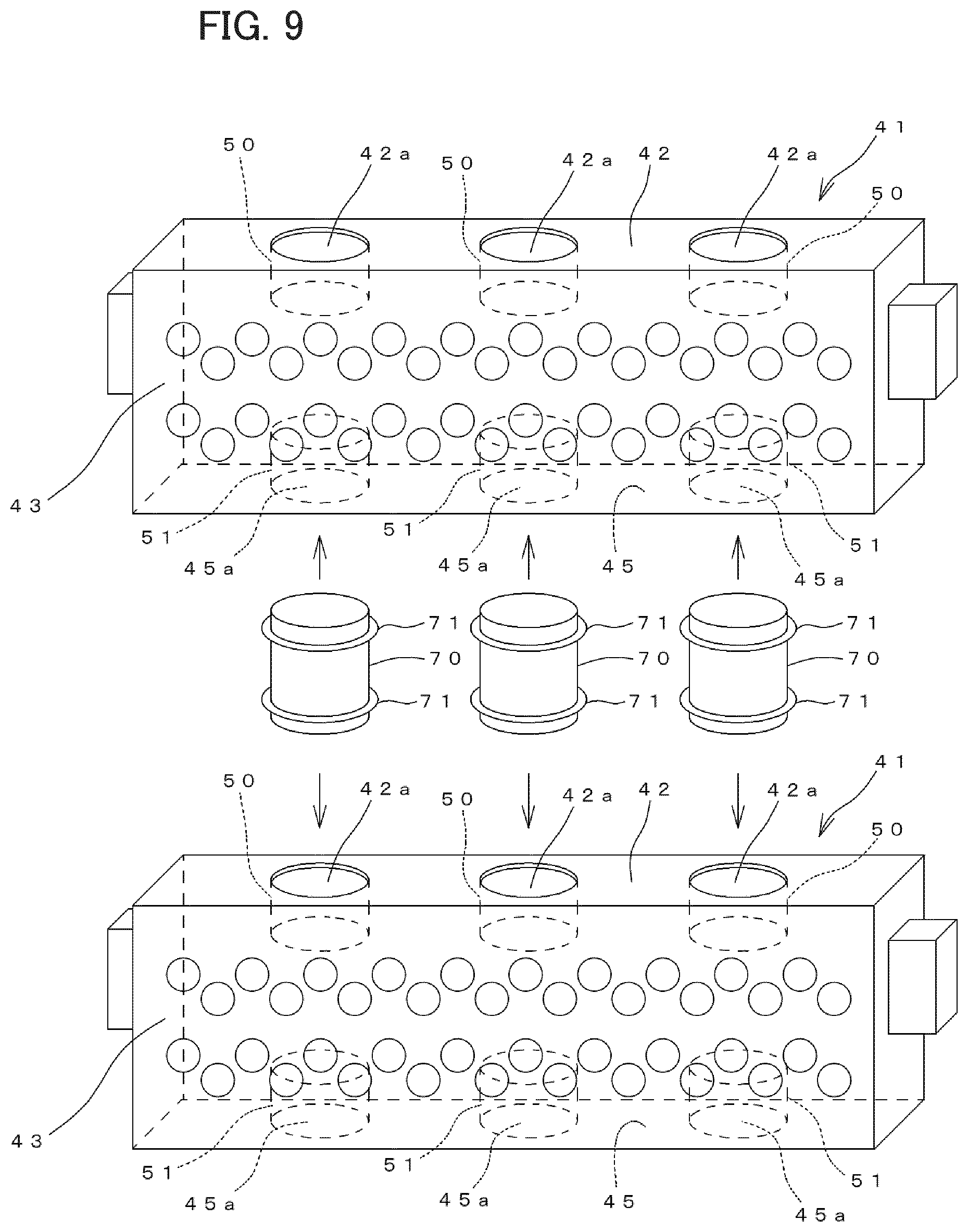 Patent US12311319 Figure 9 – Filtration membrane unit, holder holding same, filtration system including filtration membrane unit and holder, and filtration treatment apparatus including plurality of filtration systems
