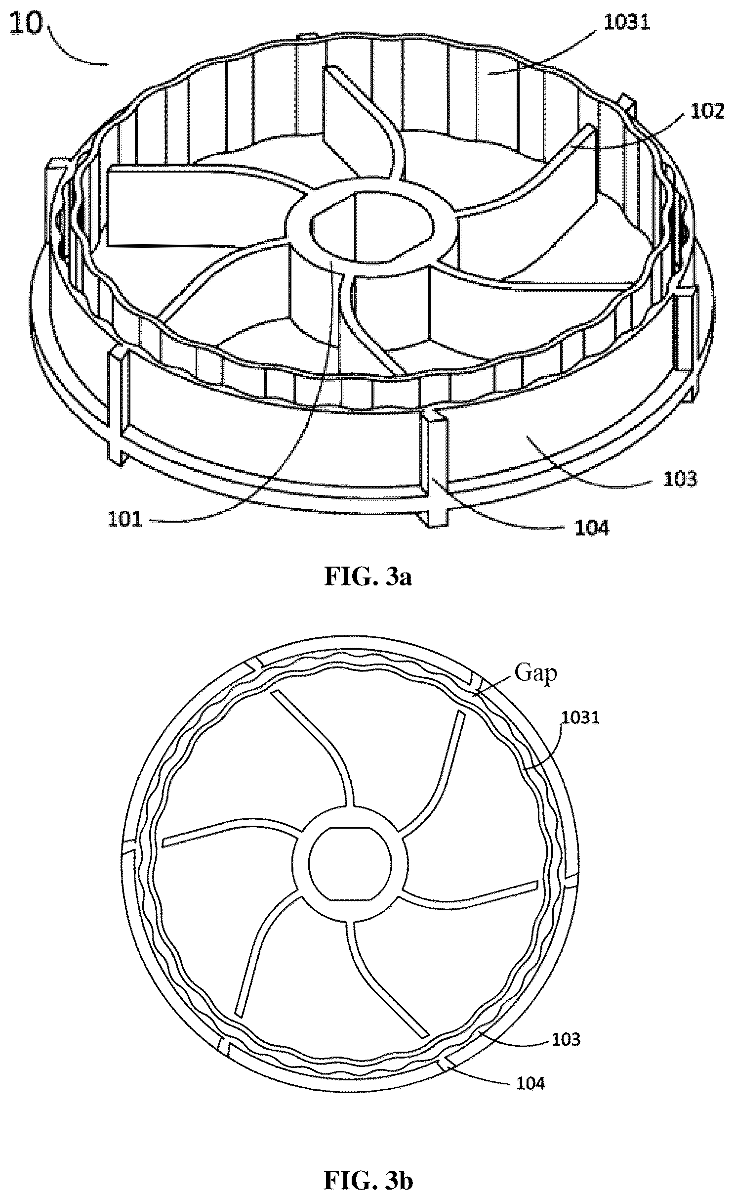 Patent US12311325 Figure 5 – Impeller assembly for dispersing solid in liquid utilizing curved baffle plate and solid-liquid mixing device using impeller assembly