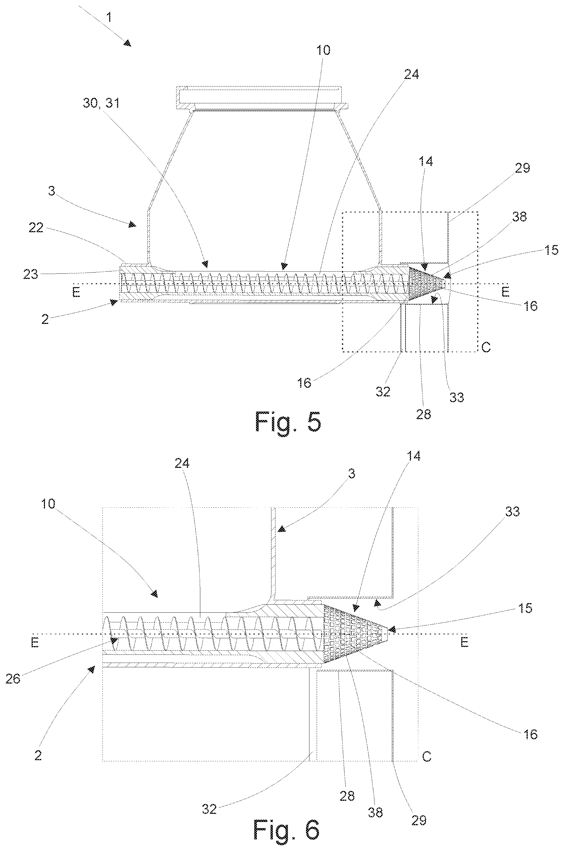 Patent US12311334 Figure 3 – Method for emptying a device for producing granules or extrudates