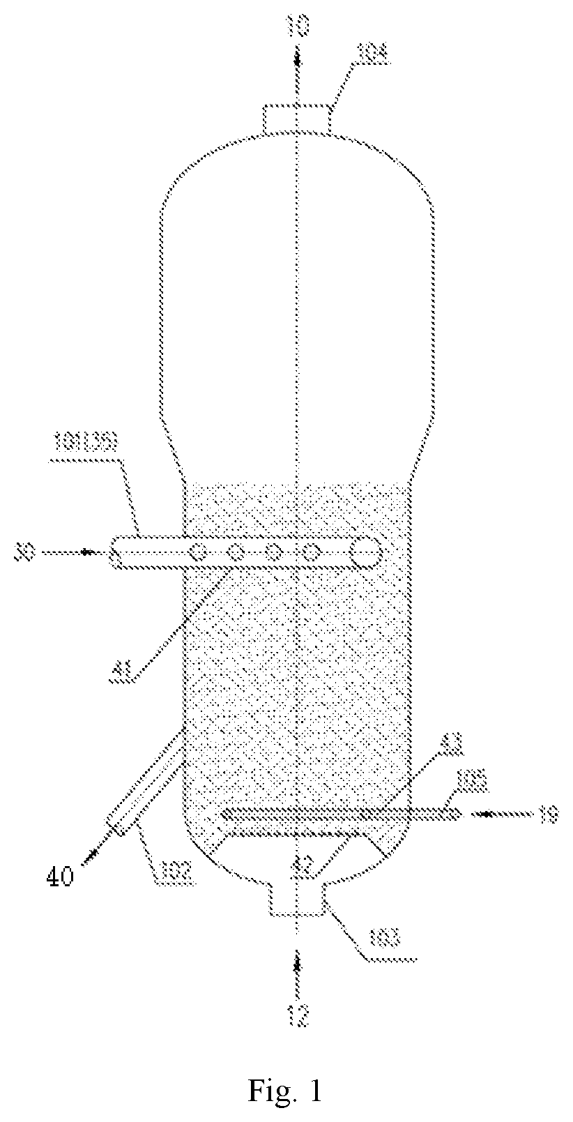 Patent US12311348 Figure 1 – Catalyst pre-hydrocarbon pooling method and device therefor