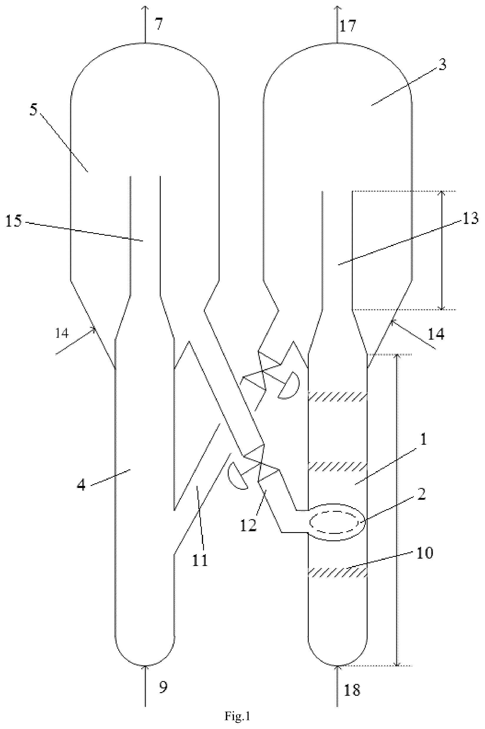 Patent US12311350 Figure 1 – Alkane catalytic dehydrogenation reaction device and catalyst regeneration device