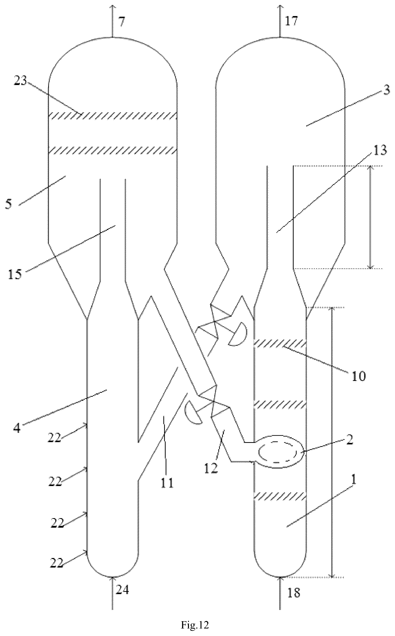 Patent US12311350 Figure 10 – Alkane catalytic dehydrogenation reaction device and catalyst regeneration device