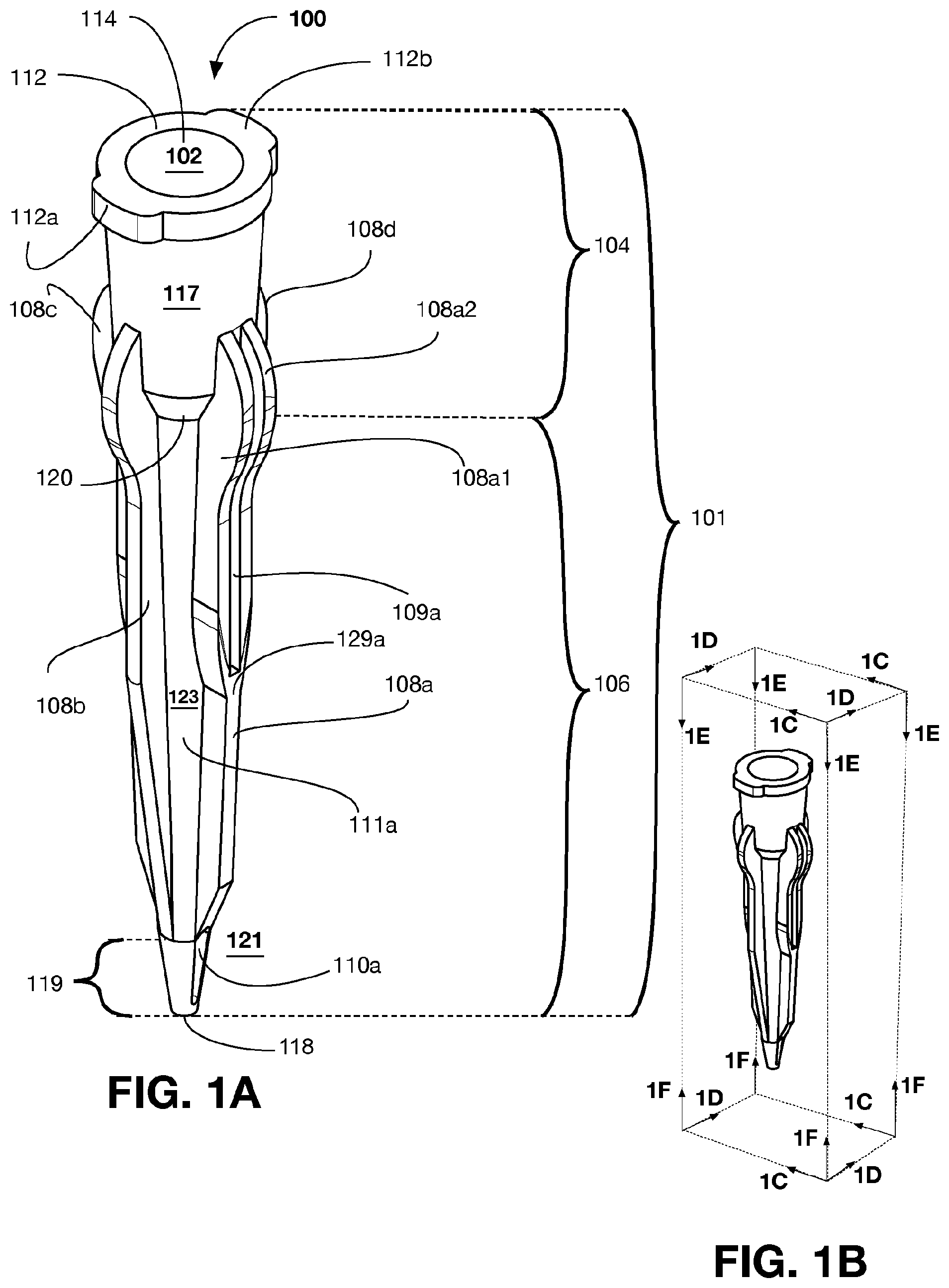 Patent US12311354 Figure 1 – Attachment device for fluid dispensing assemblies