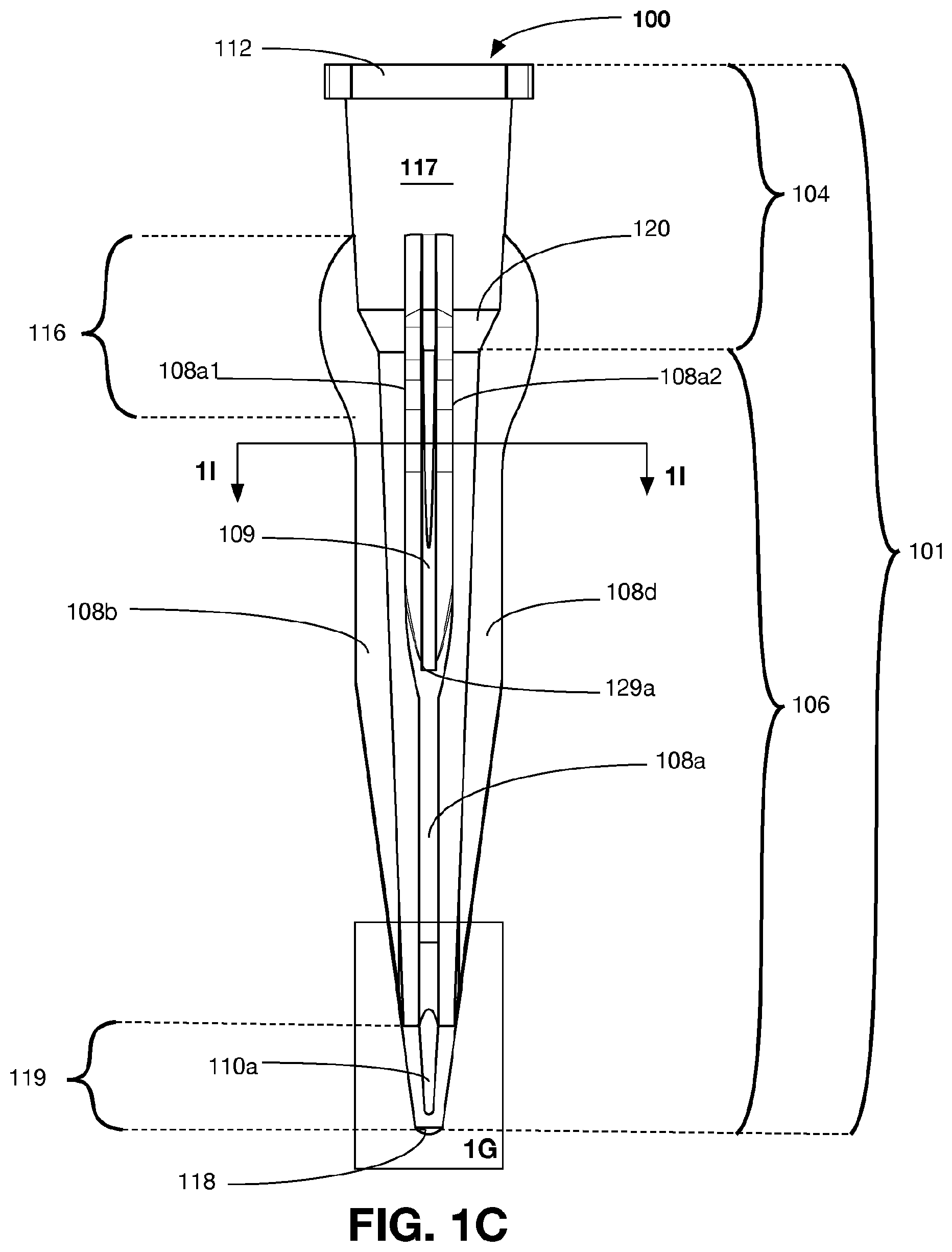 Patent US12311354 Figure 2 – Attachment device for fluid dispensing assemblies