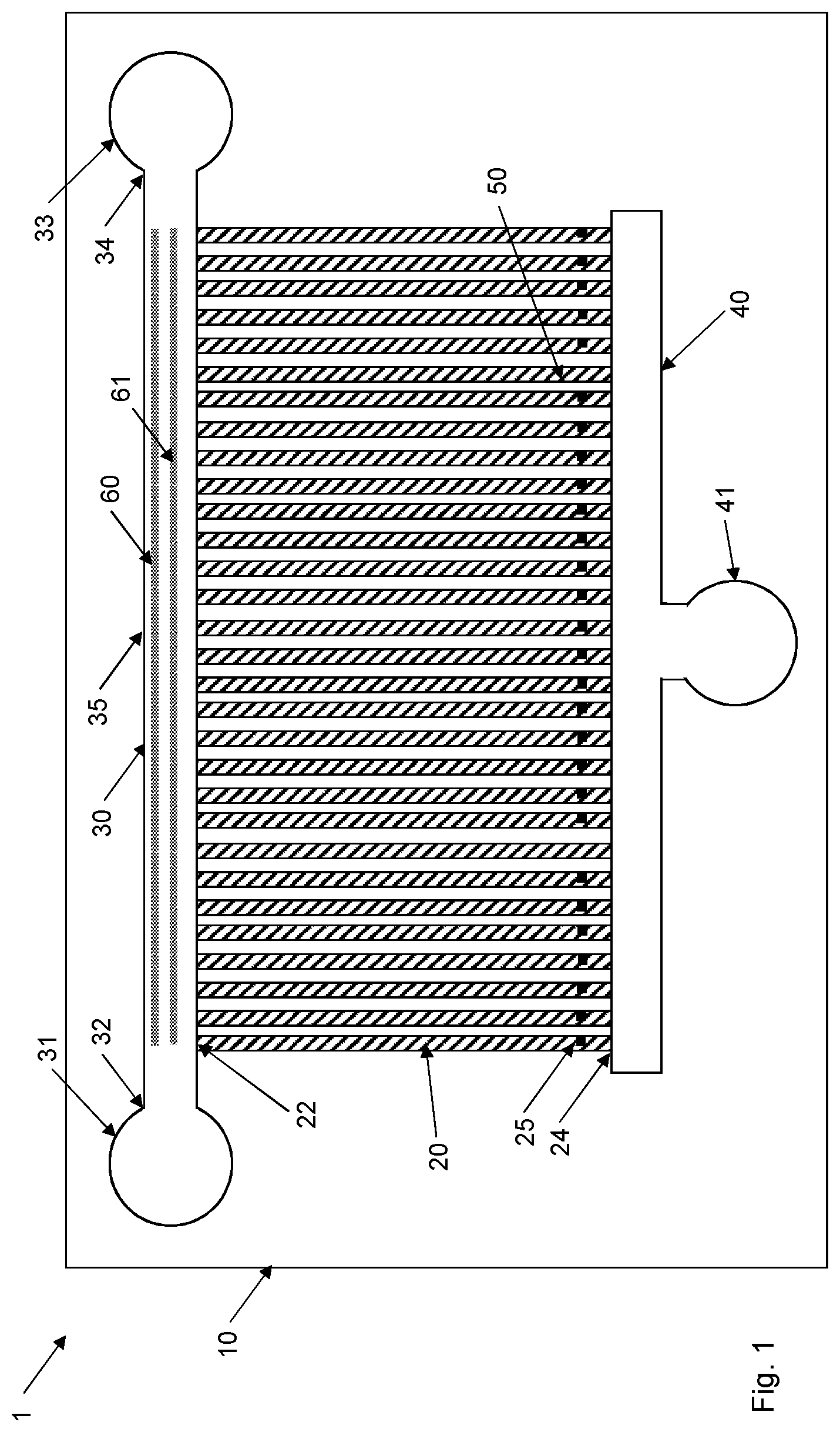 Patent US12311370 Figure 1 – Microfluidic device for cell characterization