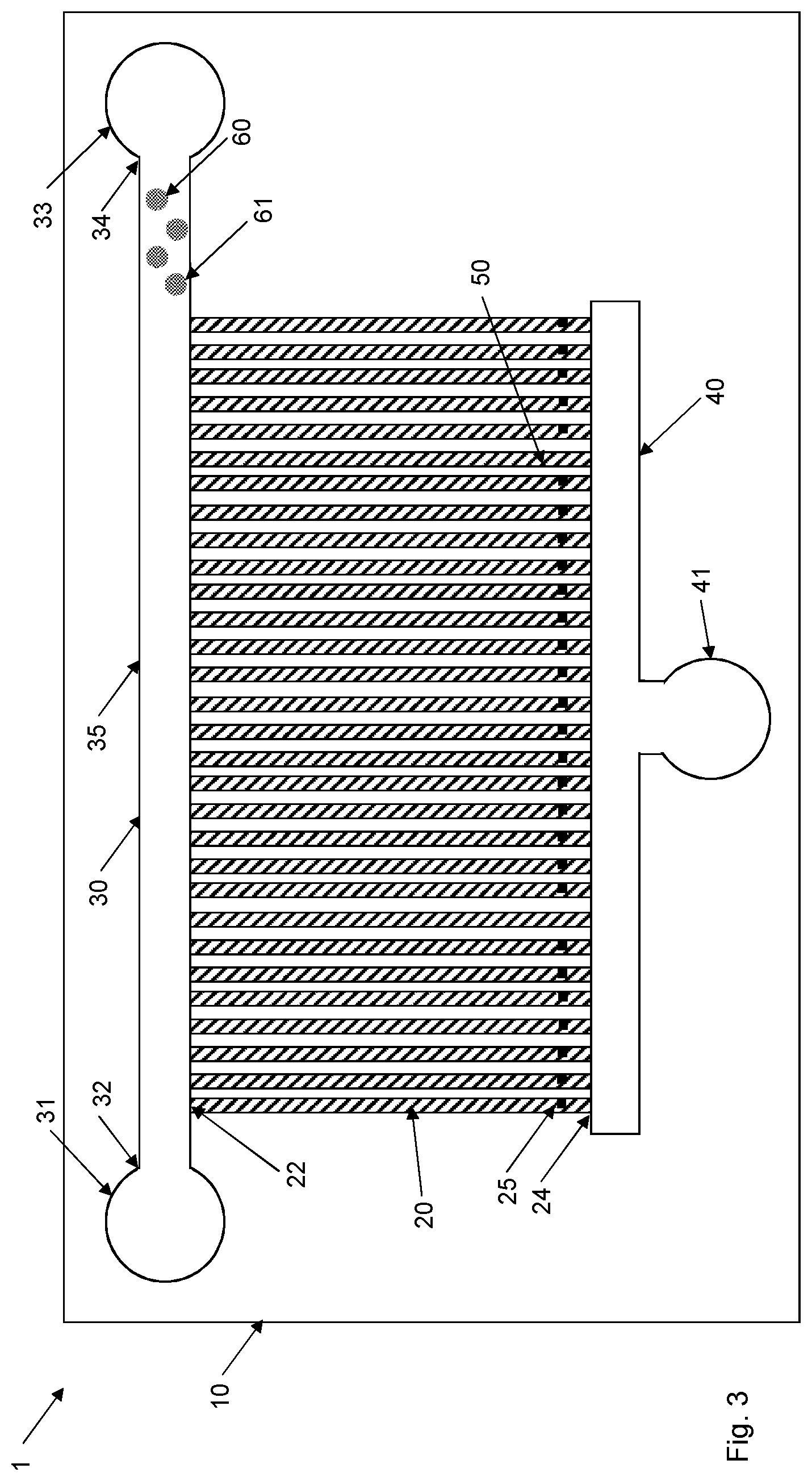 Patent US12311370 Figure 3 – Microfluidic device for cell characterization