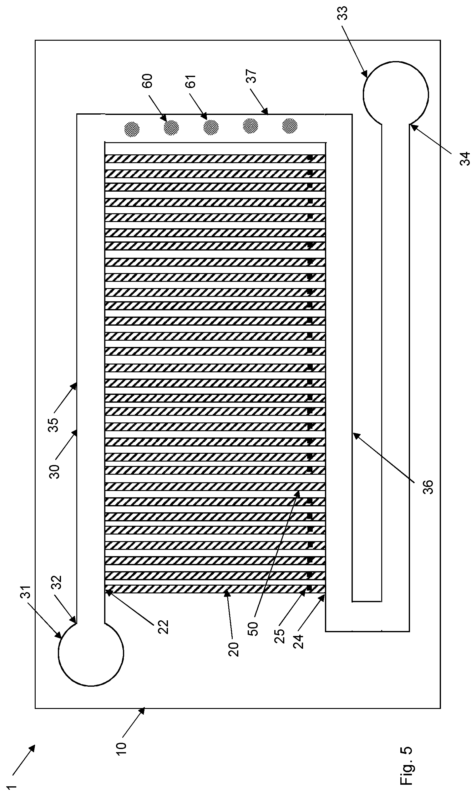 Patent US12311370 Figure 5 – Microfluidic device for cell characterization