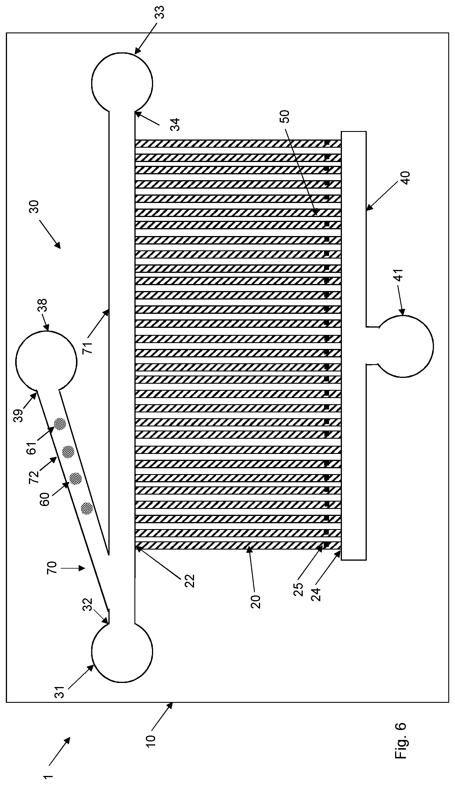 Patent US12311370 Figure 6 – Microfluidic device for cell characterization