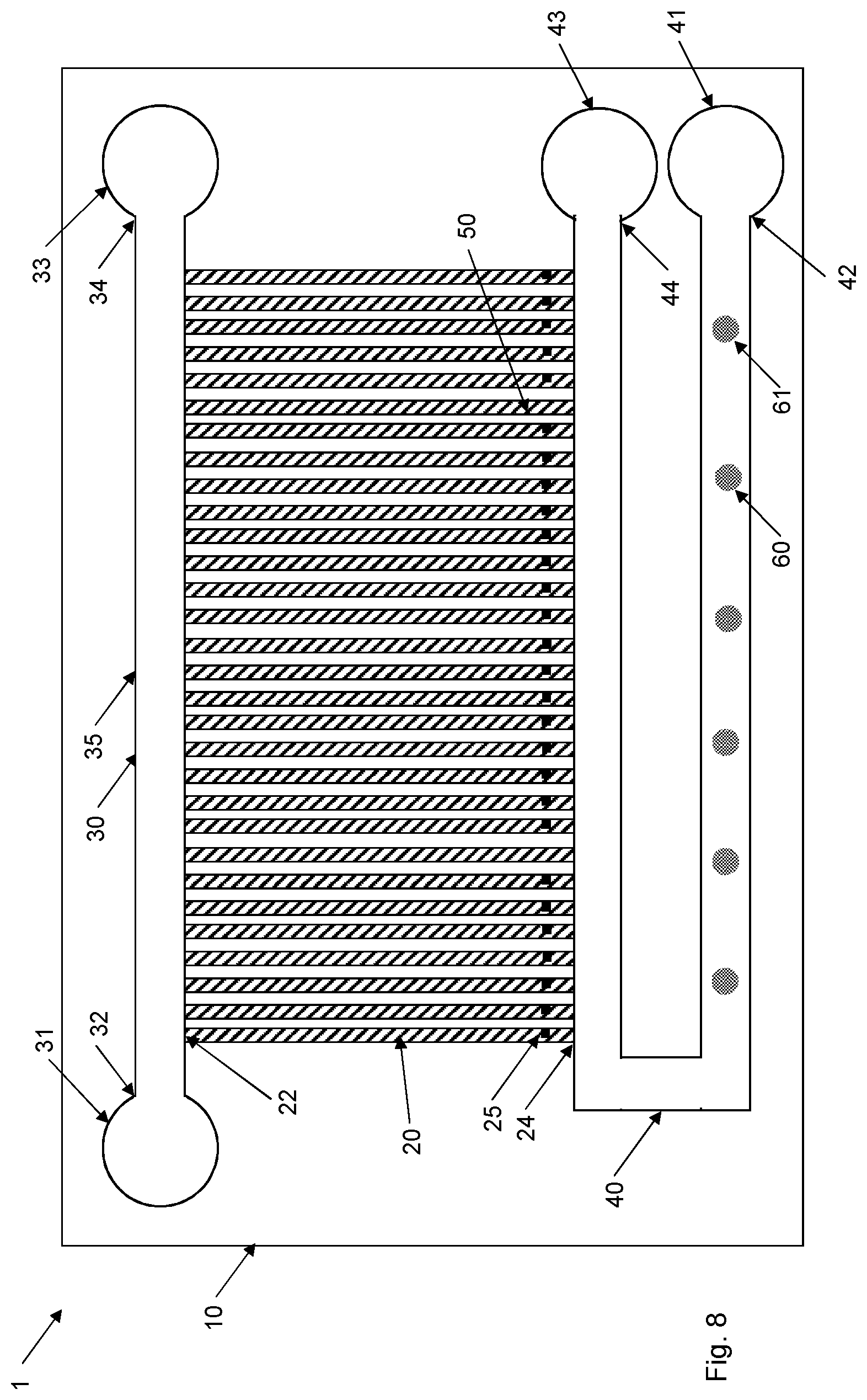 Patent US12311370 Figure 8 – Microfluidic device for cell characterization