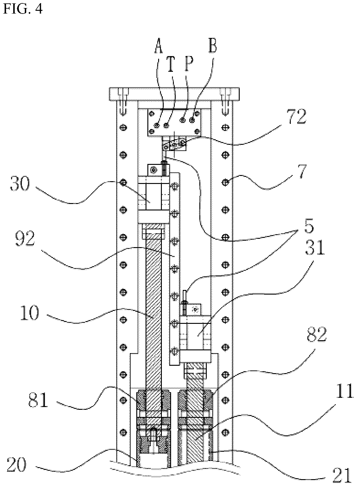 Patent US12311377 Figure 4 – Hydraulic breaker without back head