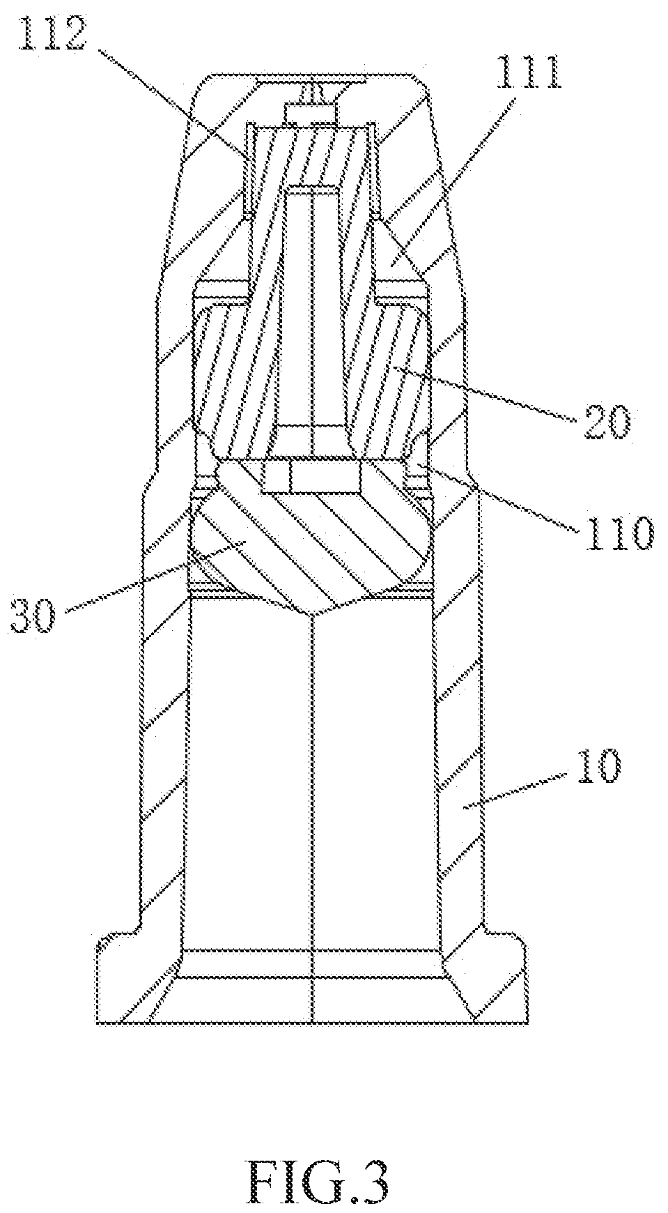 Patent US12311389 Figure 3 – Misting nozzle and spray device