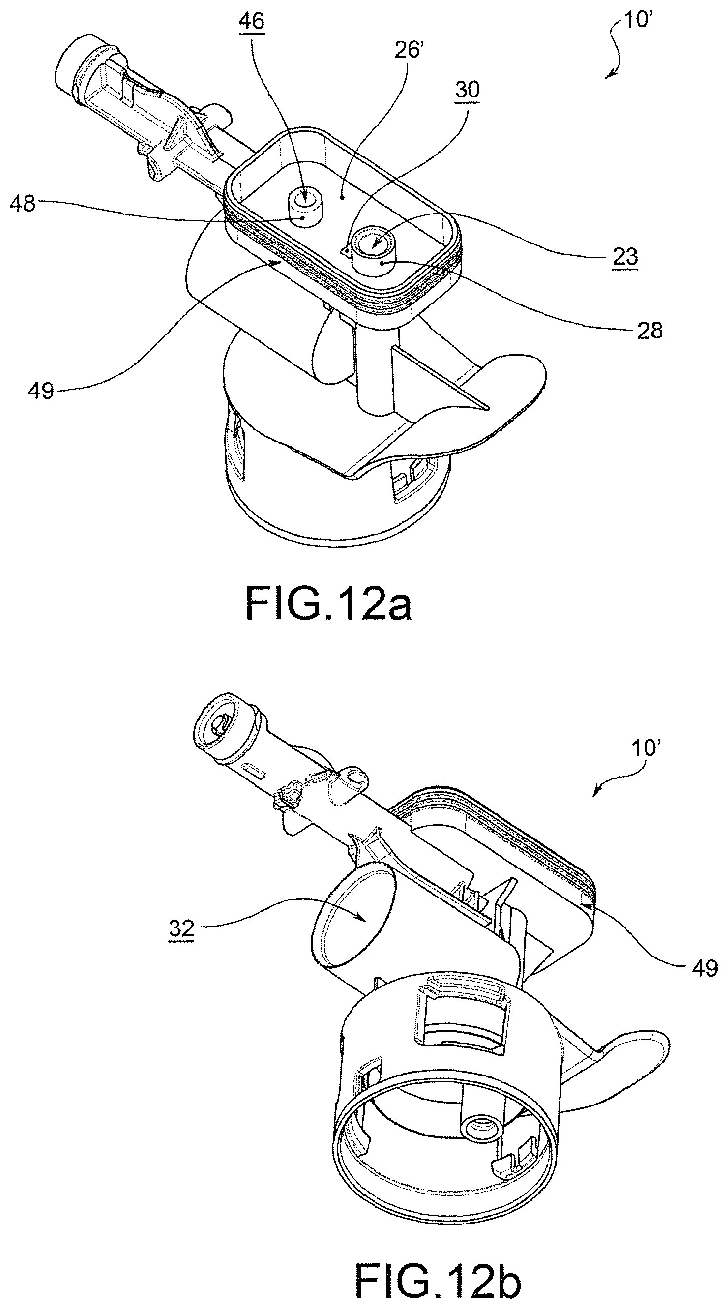 Patent US12311393 Figure 12 – Dispensing head for a trigger dispenser