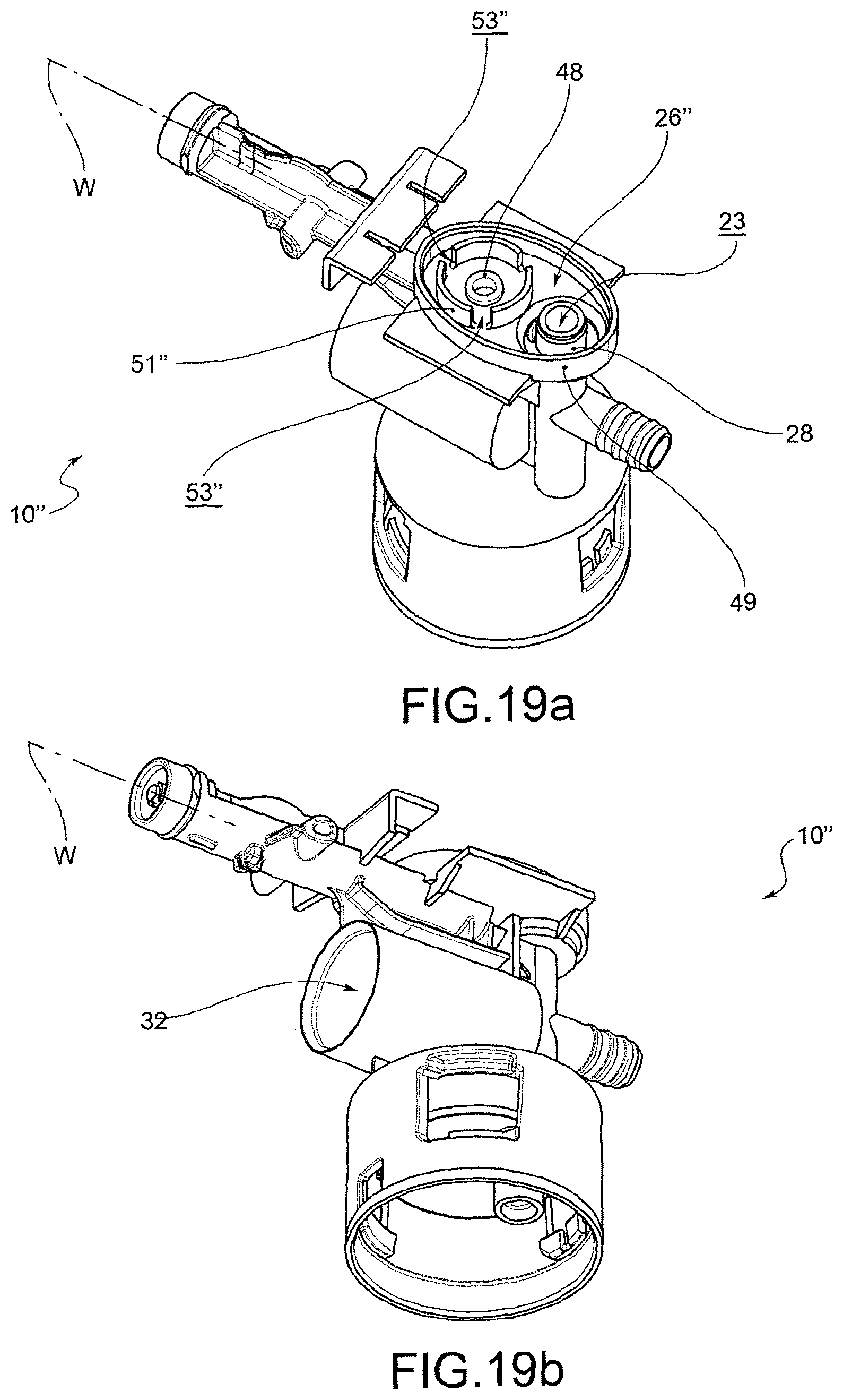 Patent US12311393 Figure 19 – Dispensing head for a trigger dispenser