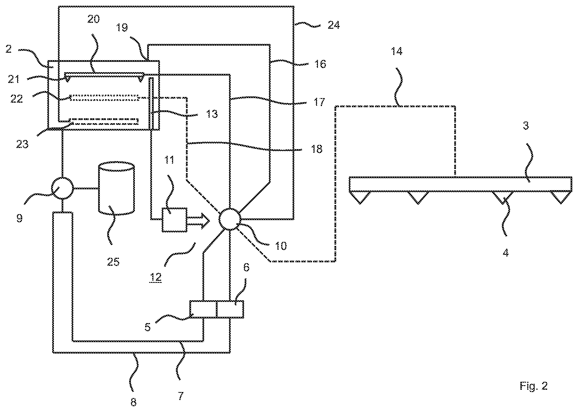 Patent US12311394 Figure 2 – Method for operating a spray fluid operation system for an agricultural sprayer, a spray fluid operation system, an agricultural sprayer, and a method for operating an agricultural sprayer