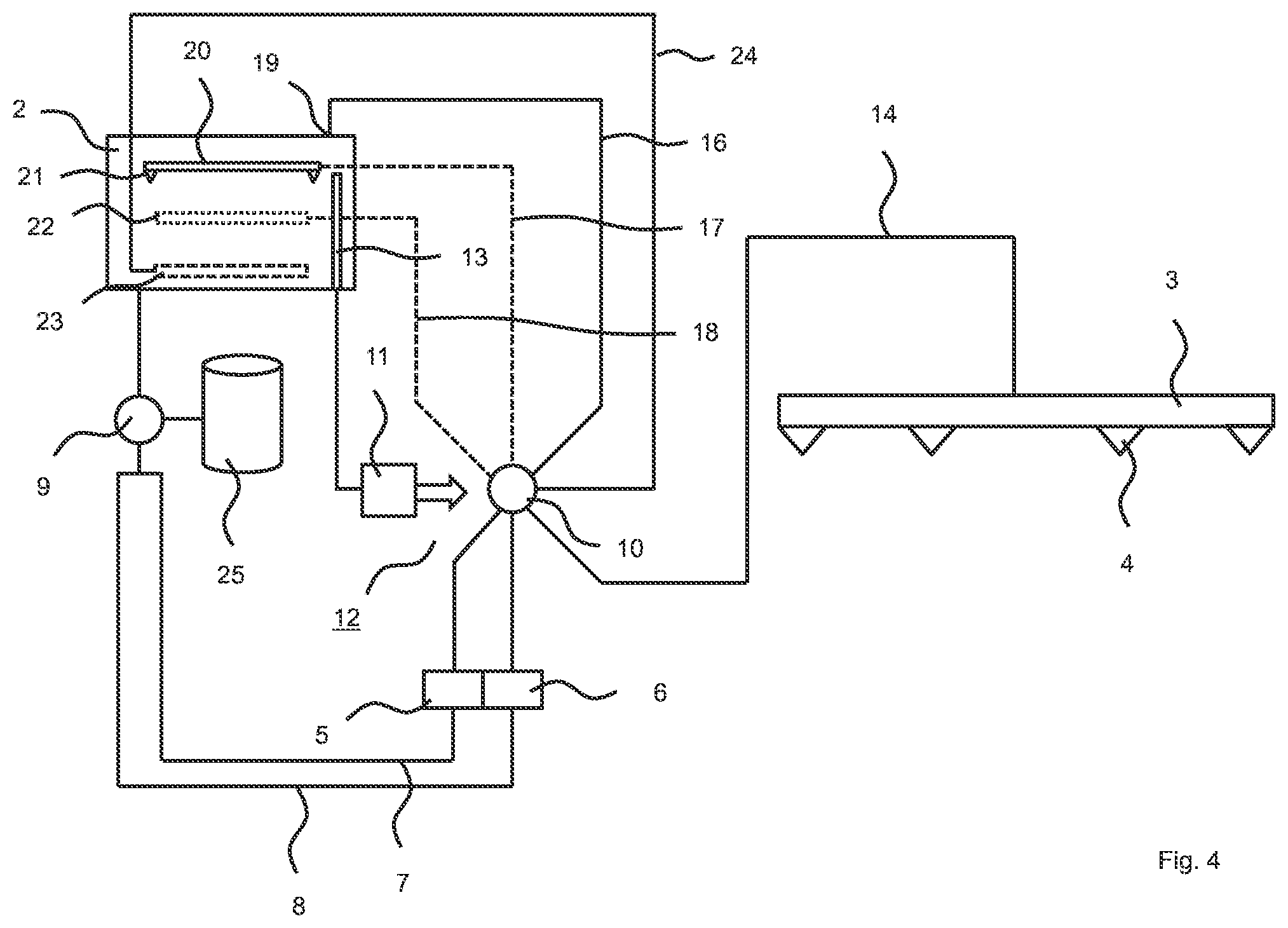 Patent US12311394 Figure 4 – Method for operating a spray fluid operation system for an agricultural sprayer, a spray fluid operation system, an agricultural sprayer, and a method for operating an agricultural sprayer
