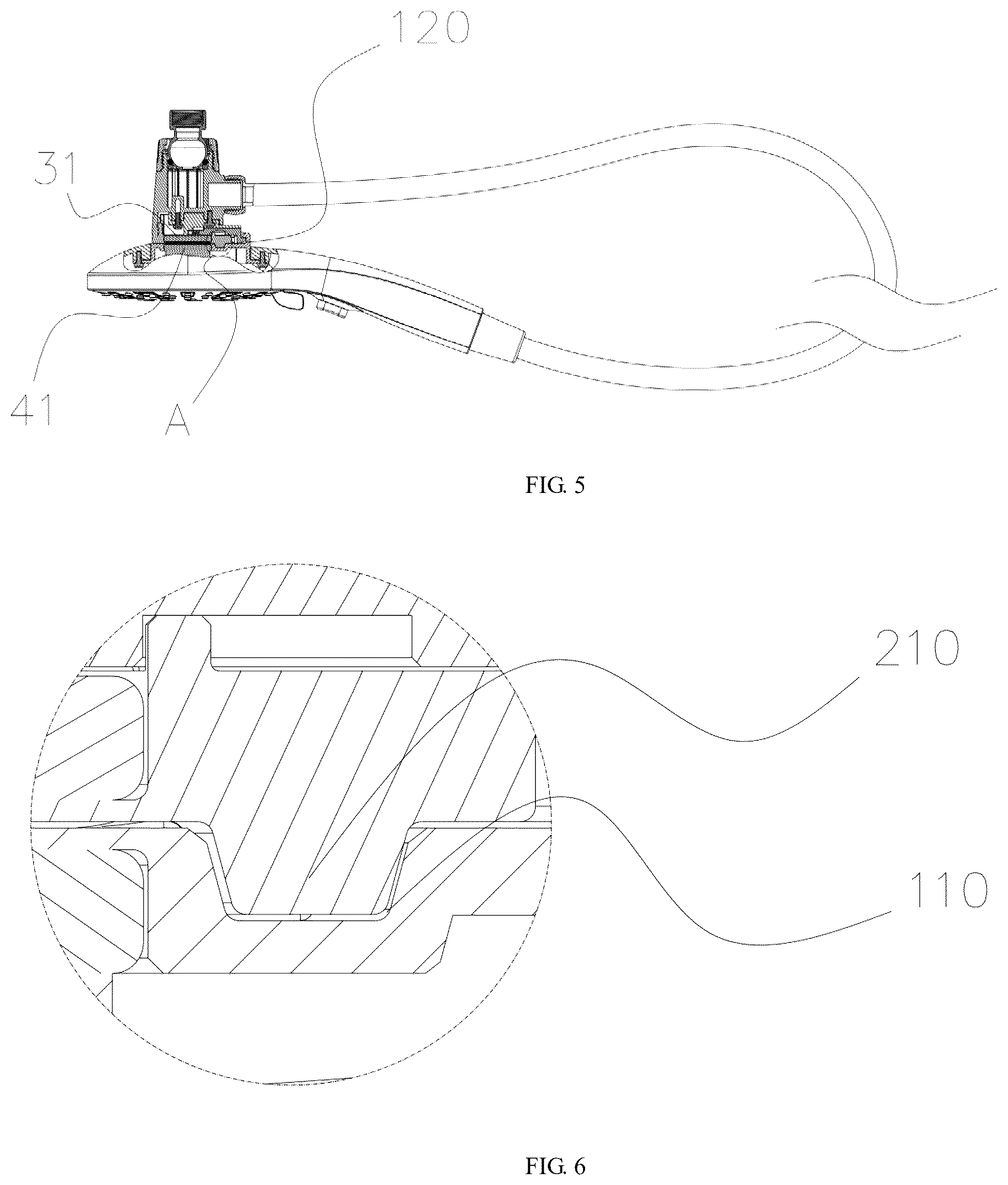 Patent US12311396 Figure 5 – Shower device