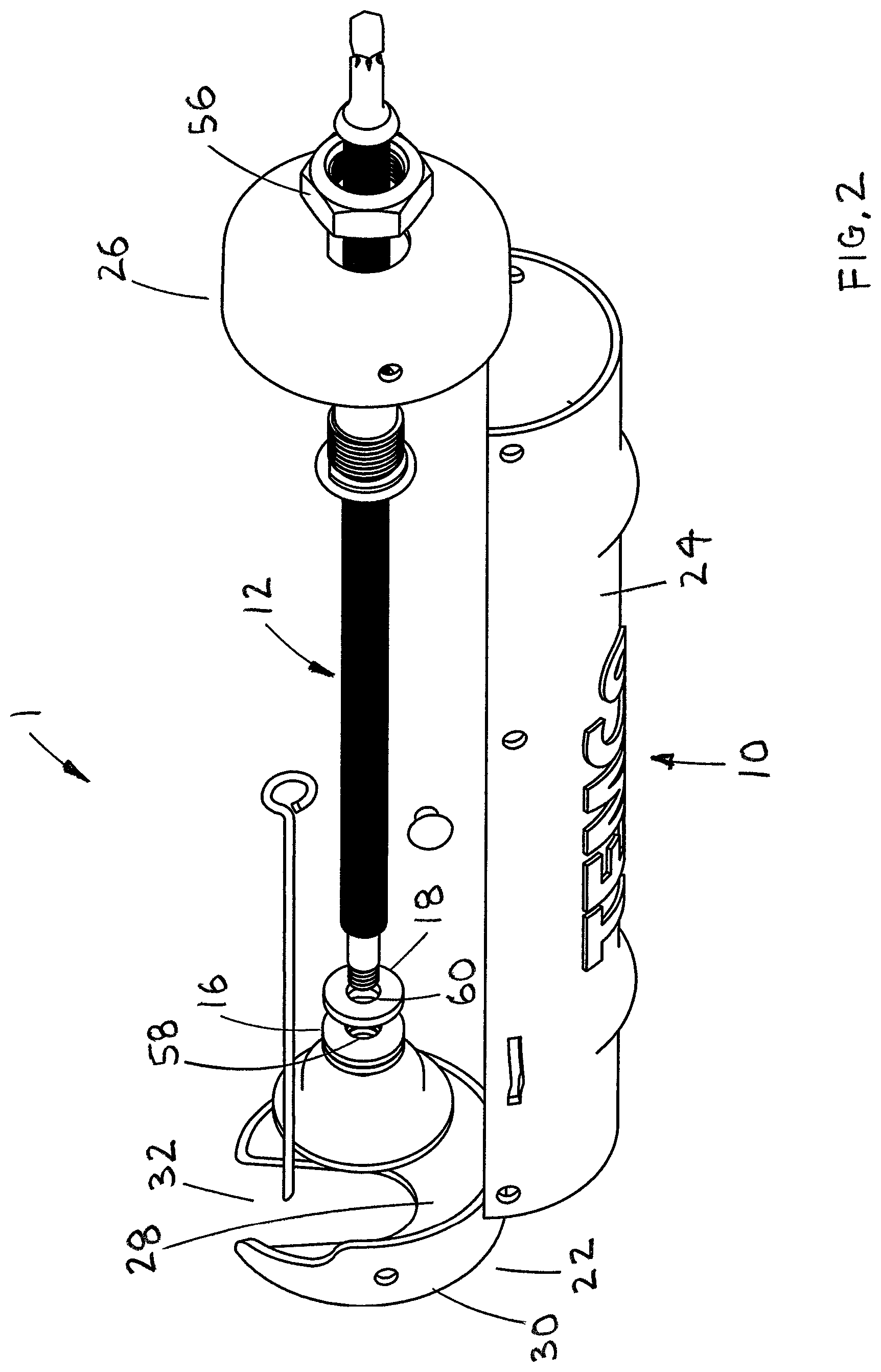 Patent US12311403 Figure 2 – Drill powered caulking gun