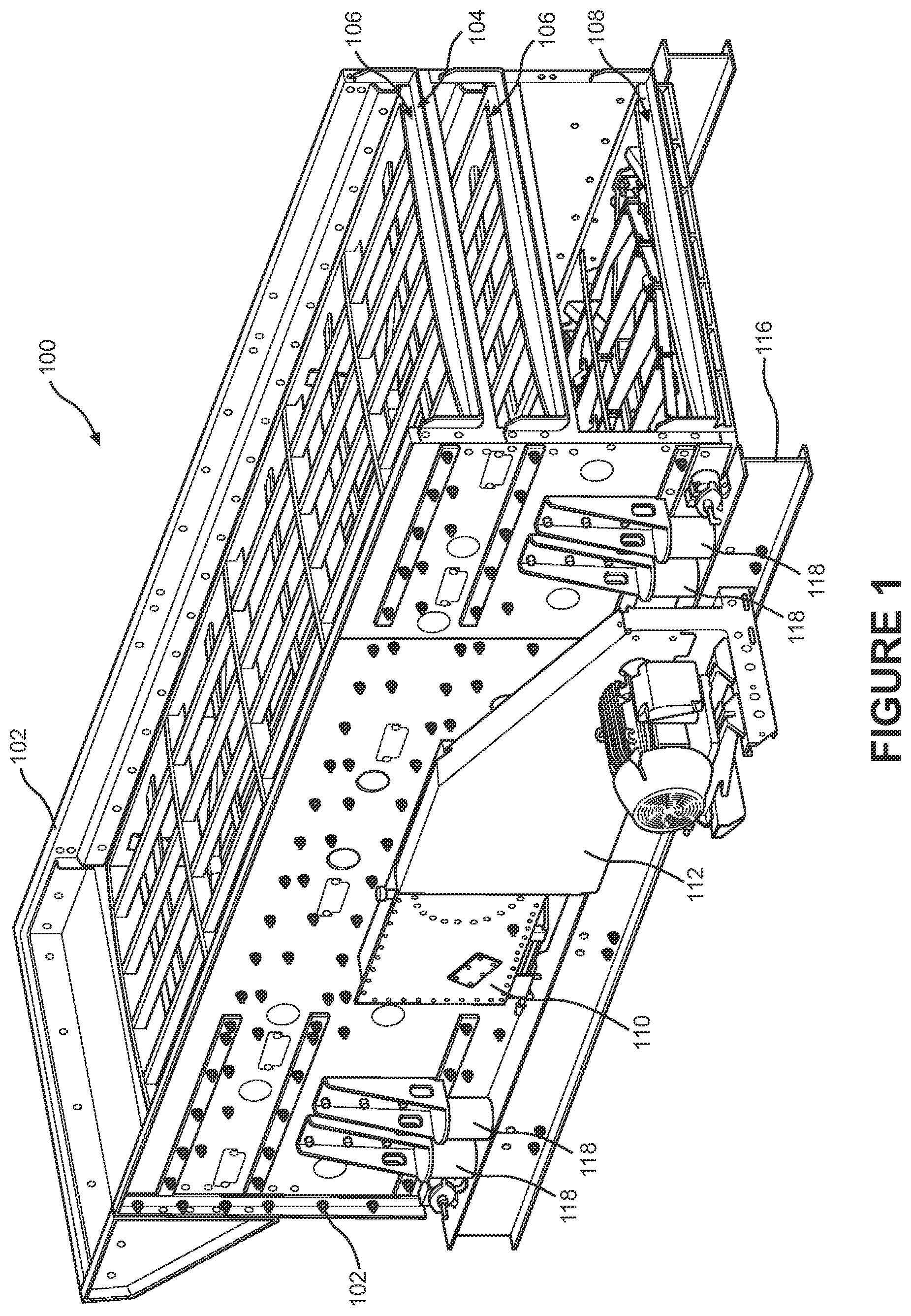 Patent US12311408 Figure 1 – Flexible screen deck