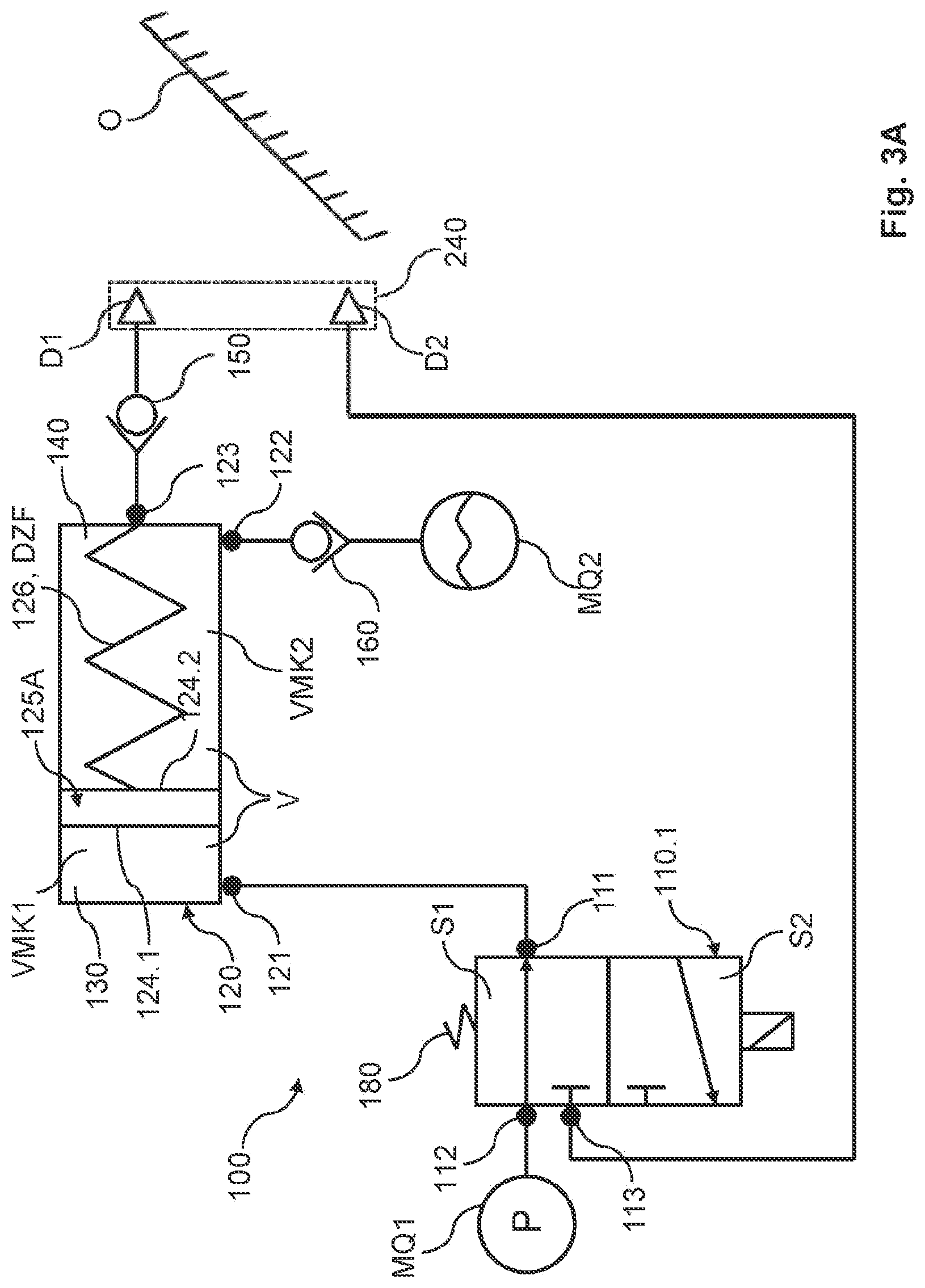 Patent US12311411 Figure 3 – Cleaning device, compressed air system and cleaning method for supplying a medium pulse to a surface and corresponding control system and vehicle