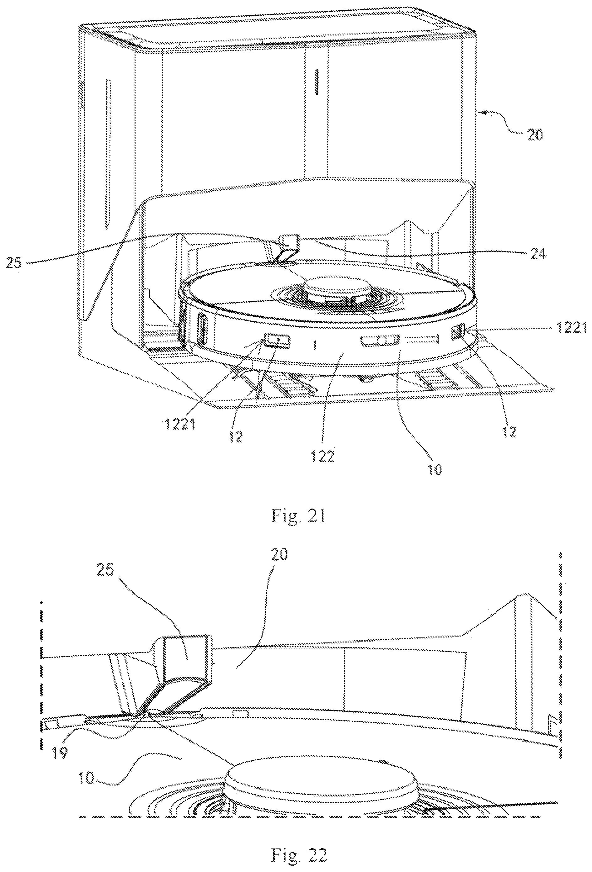 Patent US12311413 Figure 20 – Base station and cleaning robot system